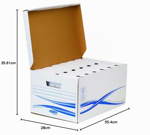 fellowes-bankers-box-basic-lot-de-10-conteneurs-flip-top-blanc-bleu image 5