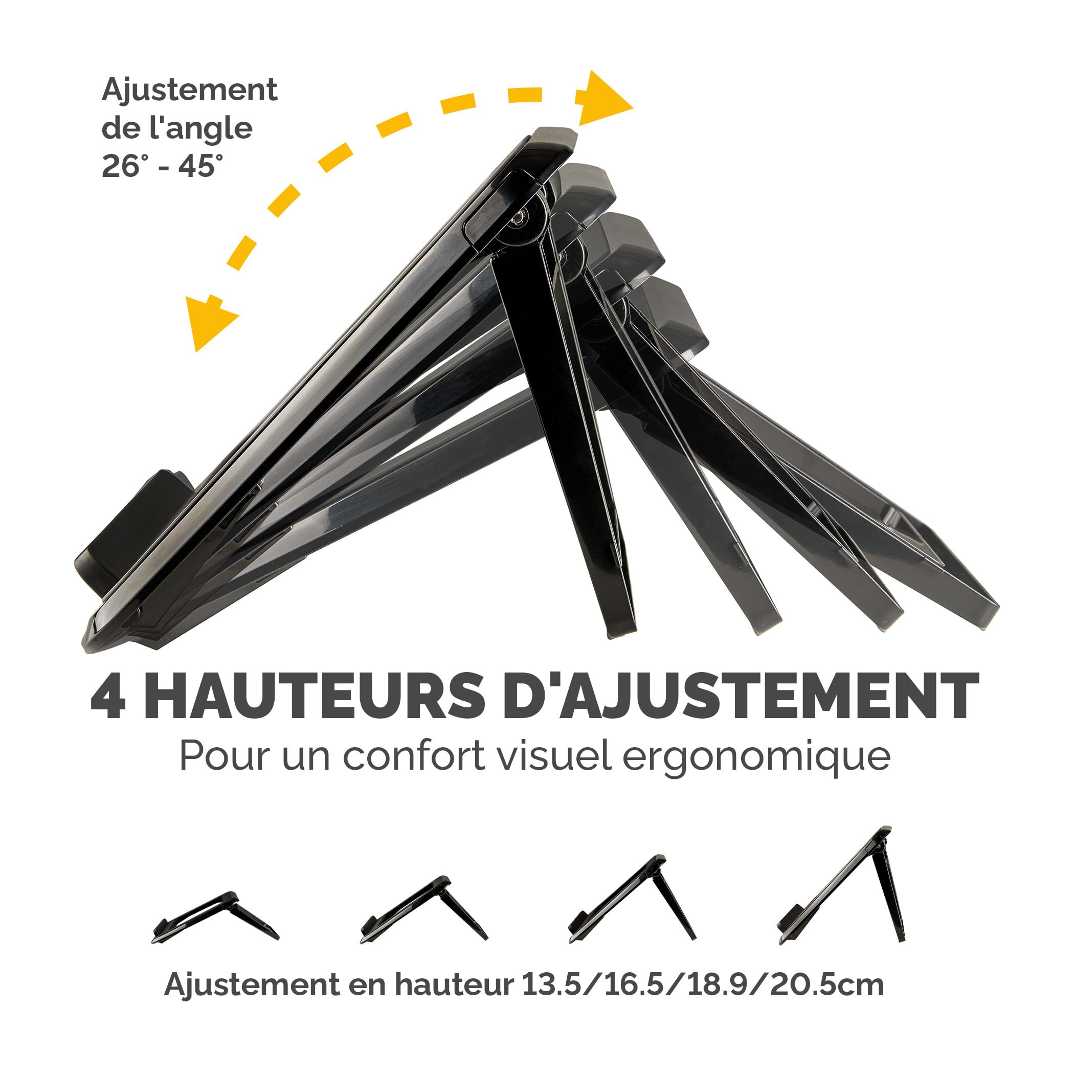 fellowes-everyday-support-pc-portable-noir-17-pouces-max-4-kg-7-hauteurs-r-glabl image 5