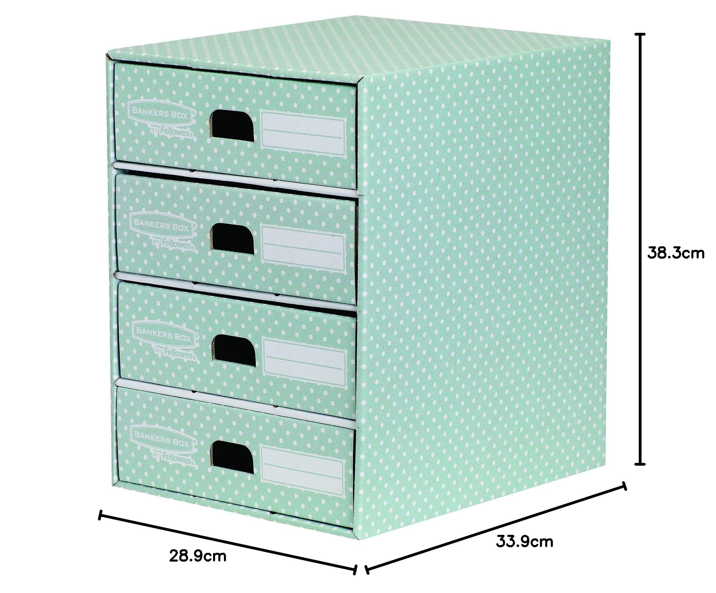 fellowes-bankers-box-style-module-de-classement-4-tiroirs-vert-blanc image 3