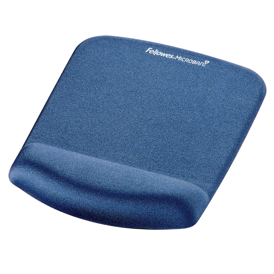 fellowes-plushtouch-tapis-de-souris-repose-poignet-mousse-m-moire-bleu image 1