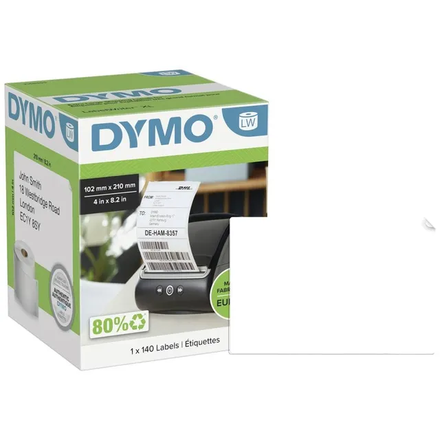 dymo-labelwriter-tiquettes-exp-dition-extra-larges-104-x-159-mm-rouleau-de-220 image 1