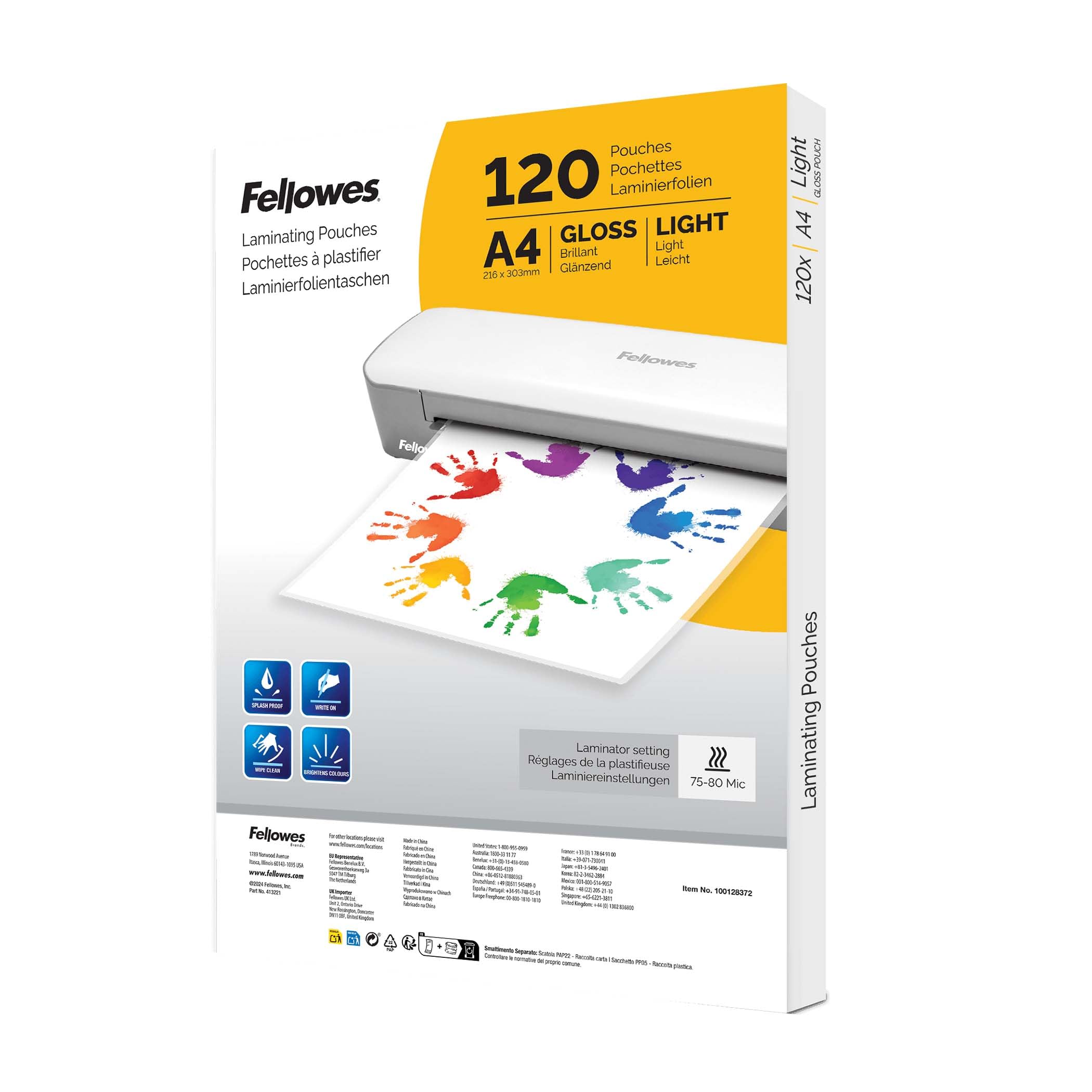 fellowes-pochettes-de-plastification-a4-brillantes-75-80-microns-lot-100 image 8