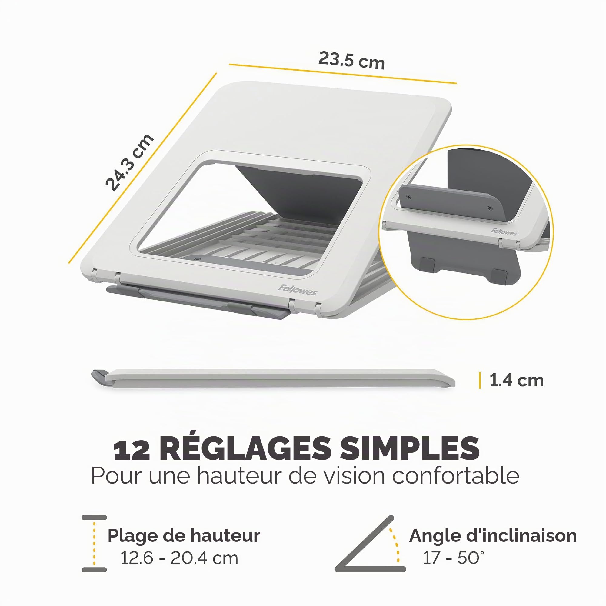fellowes-breyta-support-d-ordinateur-portable-ajustable-12-hauteurs-15-6-max-4-k image 4