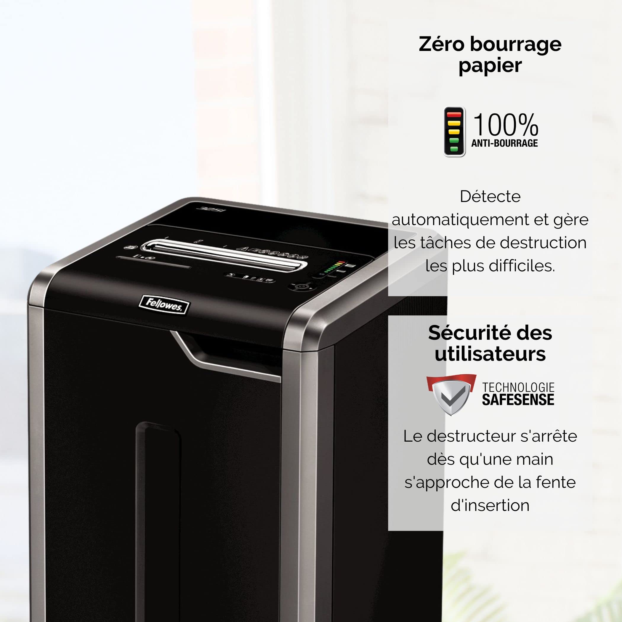 fellowes-powershred-325ci-destructeur-coupe-crois-e-p-4-22-24-feuilles-noir image 5