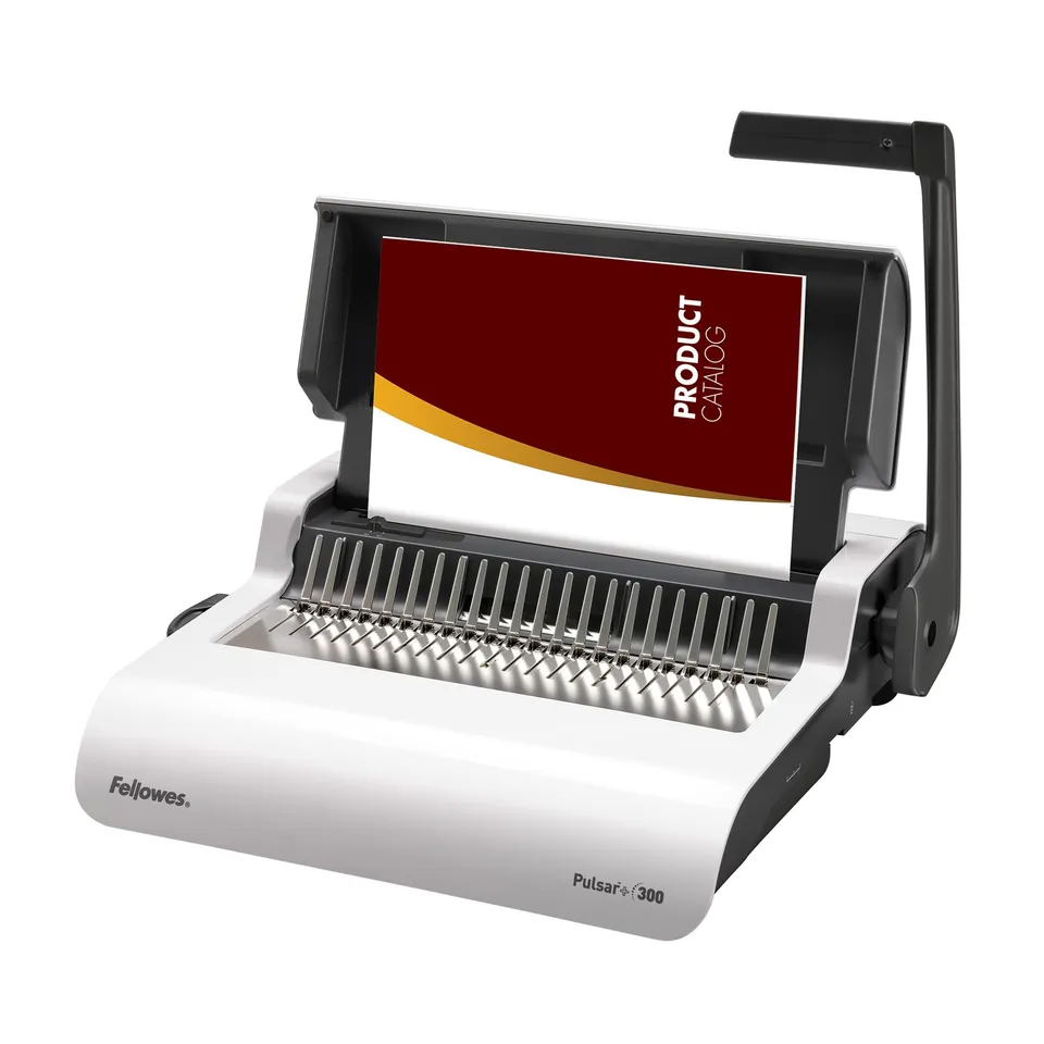 fellowes-pulsar-relieuse-manuelle-anneaux-plastique-20-300-feuilles-tiroir image 1