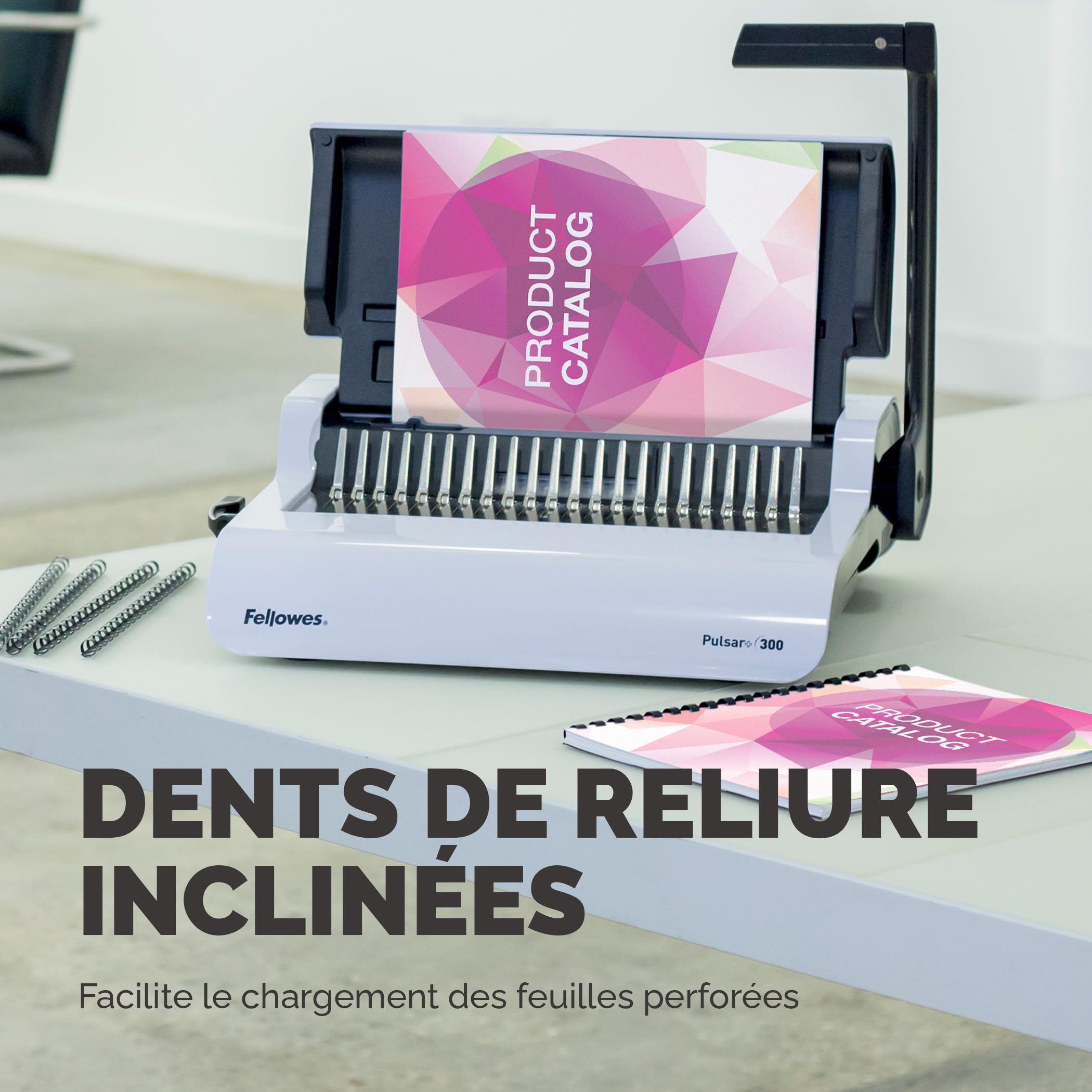 fellowes-pulsar-relieuse-manuelle-anneaux-plastique-20-300-feuilles-tiroir image 3