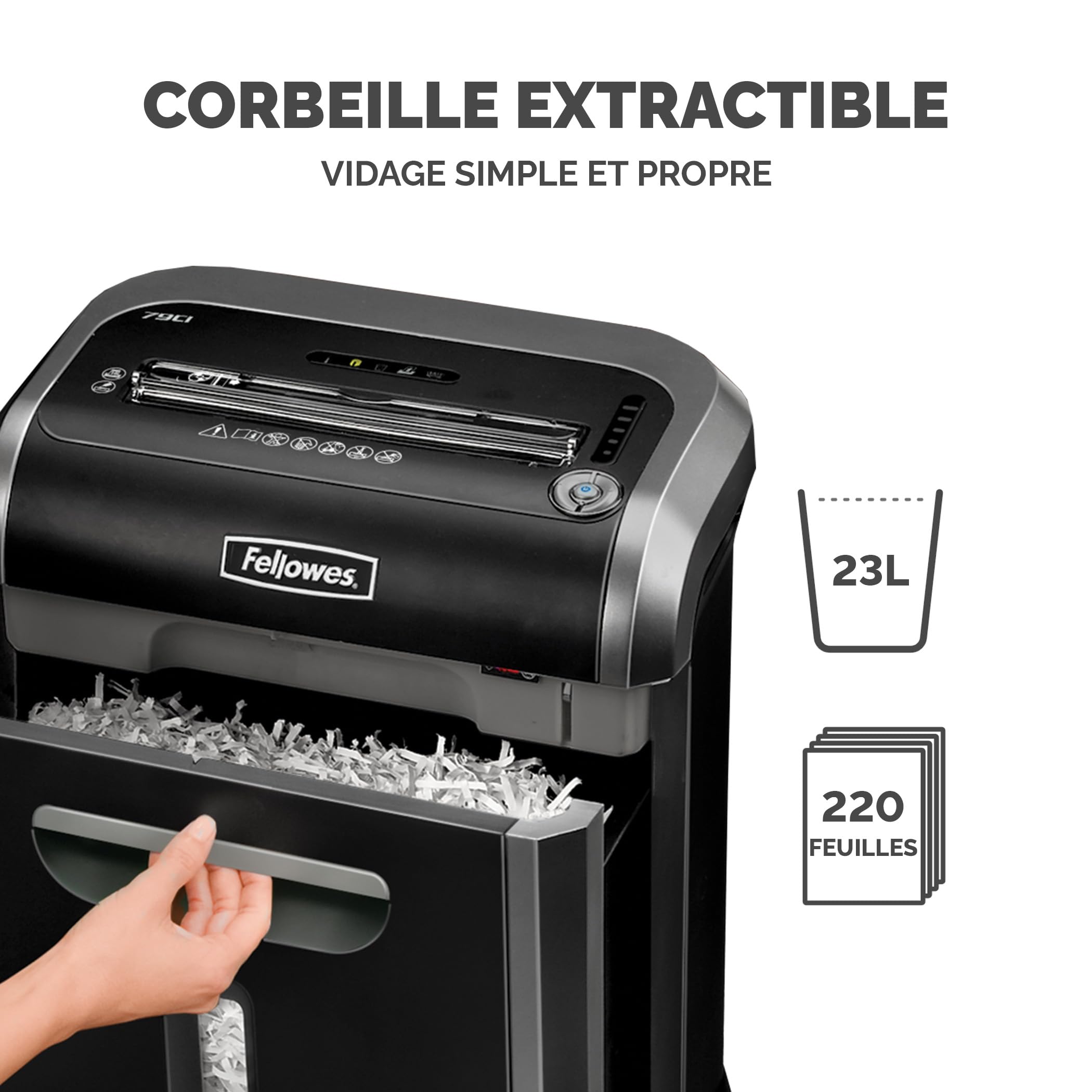 fellowes-powershred-79ci-destructeur-coupe-crois-e-p-4-16-feuilles-23l-noir image 7
