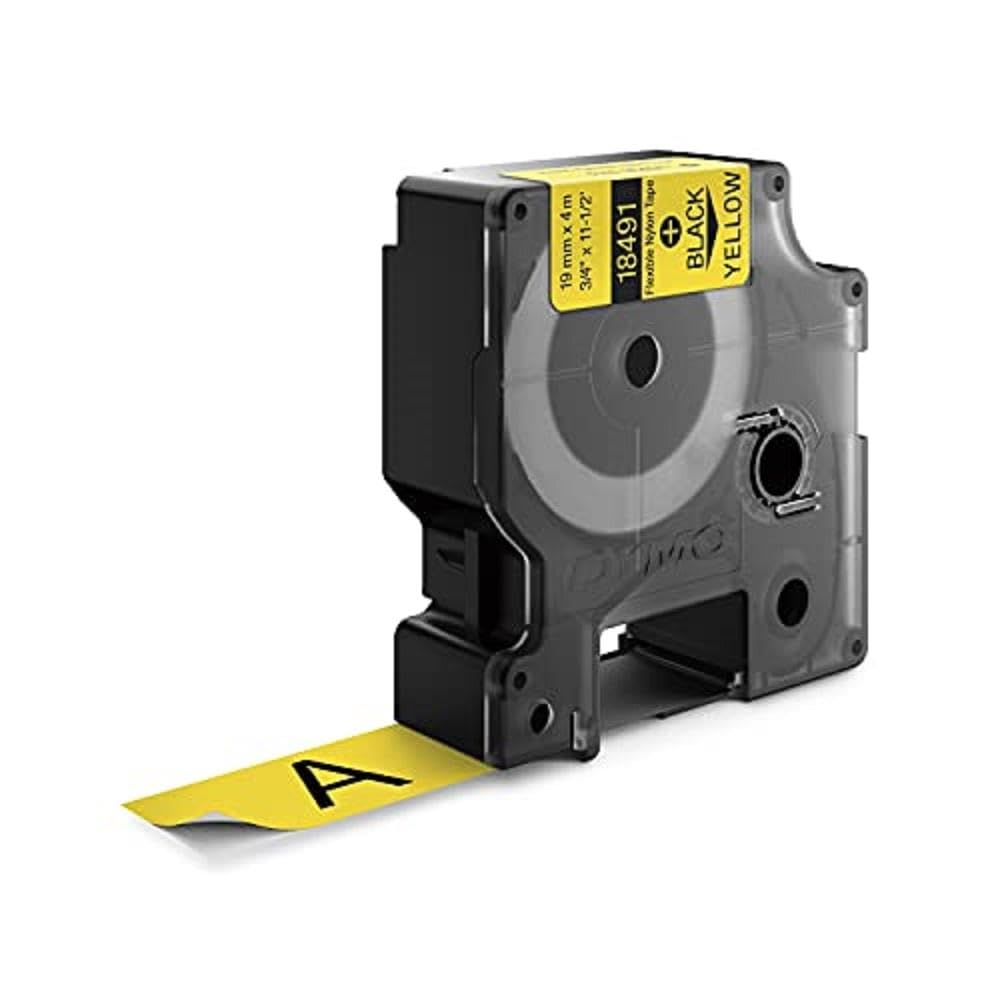 dymo-rhino-ruban-nylon-flexible-19-mm-x-3-5-m-noir-sur-jaune image 4