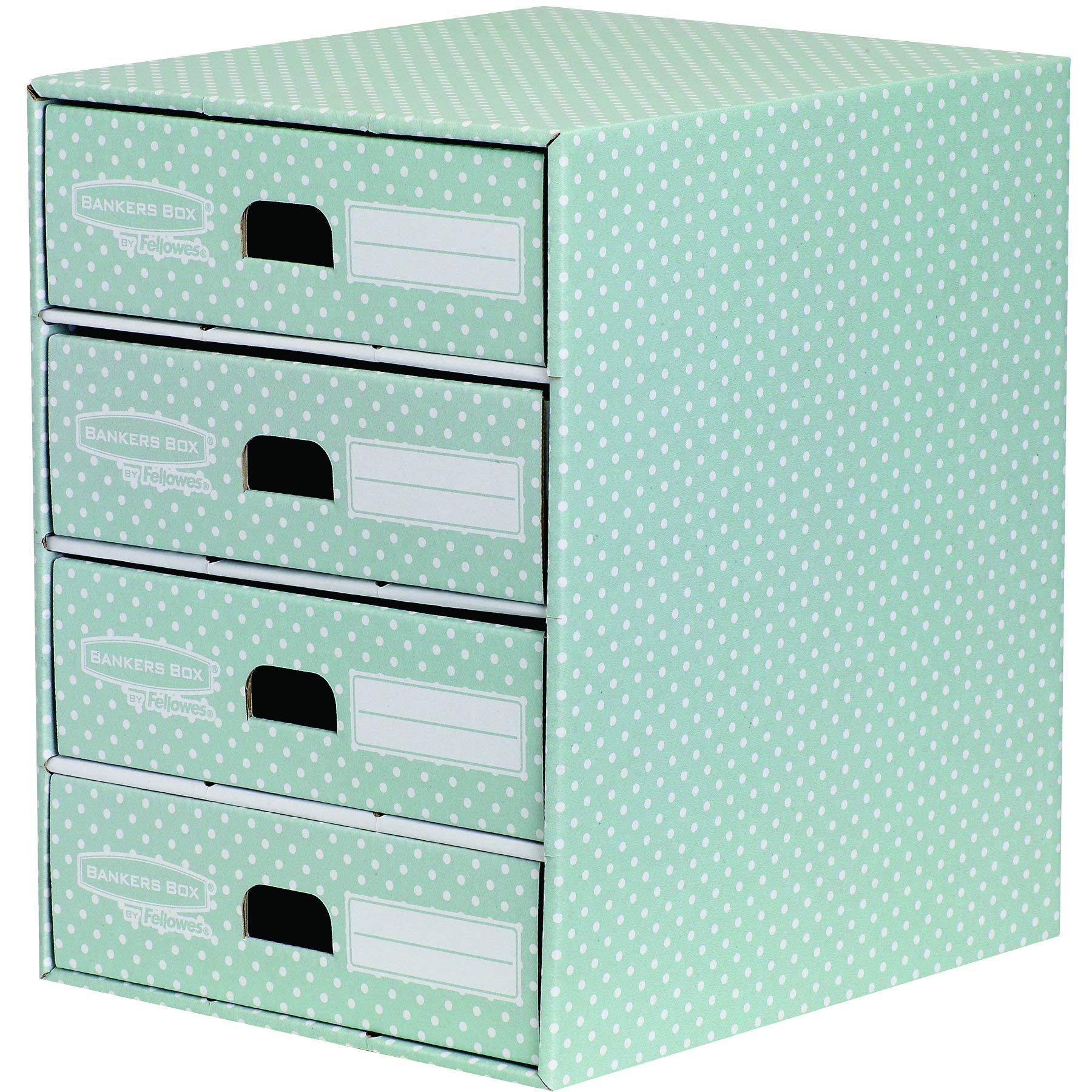 fellowes-bankers-box-style-module-de-classement-4-tiroirs-vert-blanc image 1