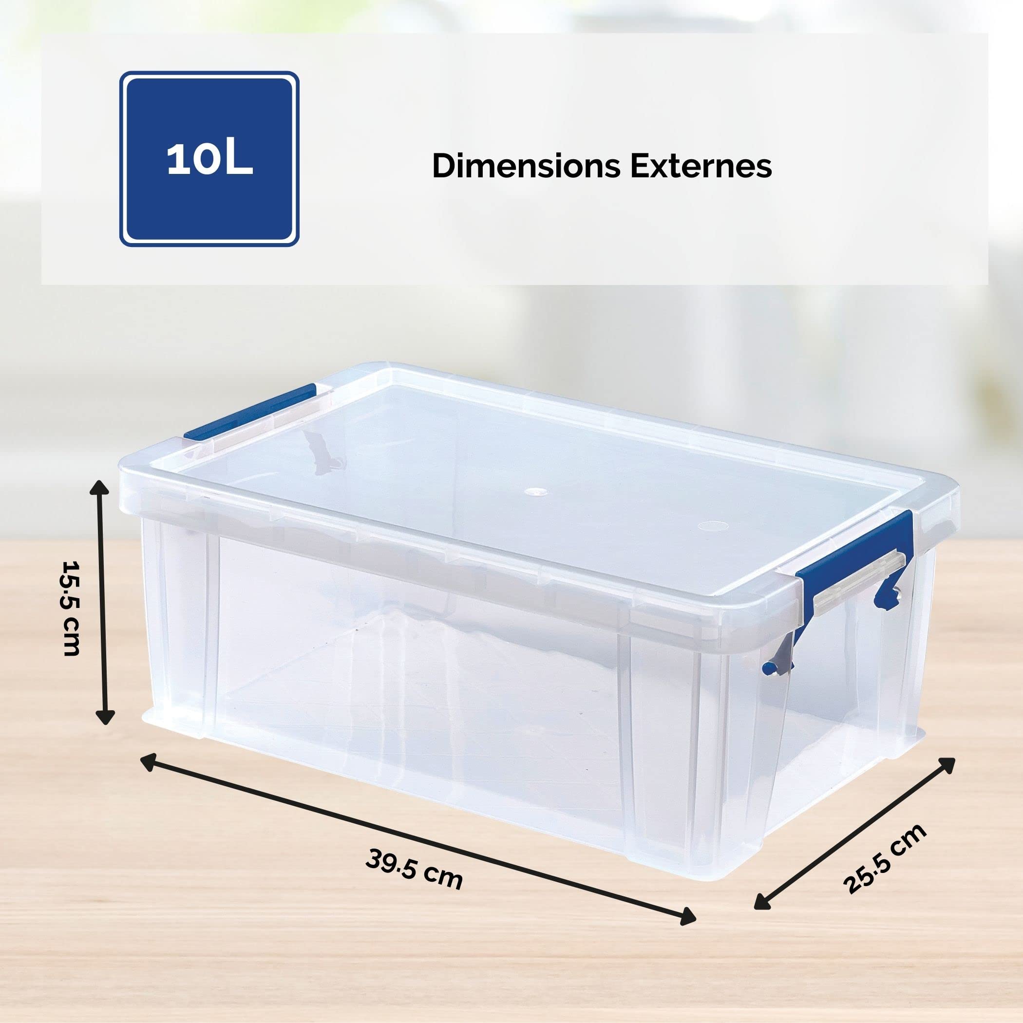 fellowes-bankers-box-prostore-10-l-lot-de-4-boites-de-rangement-plastique-transp image 3