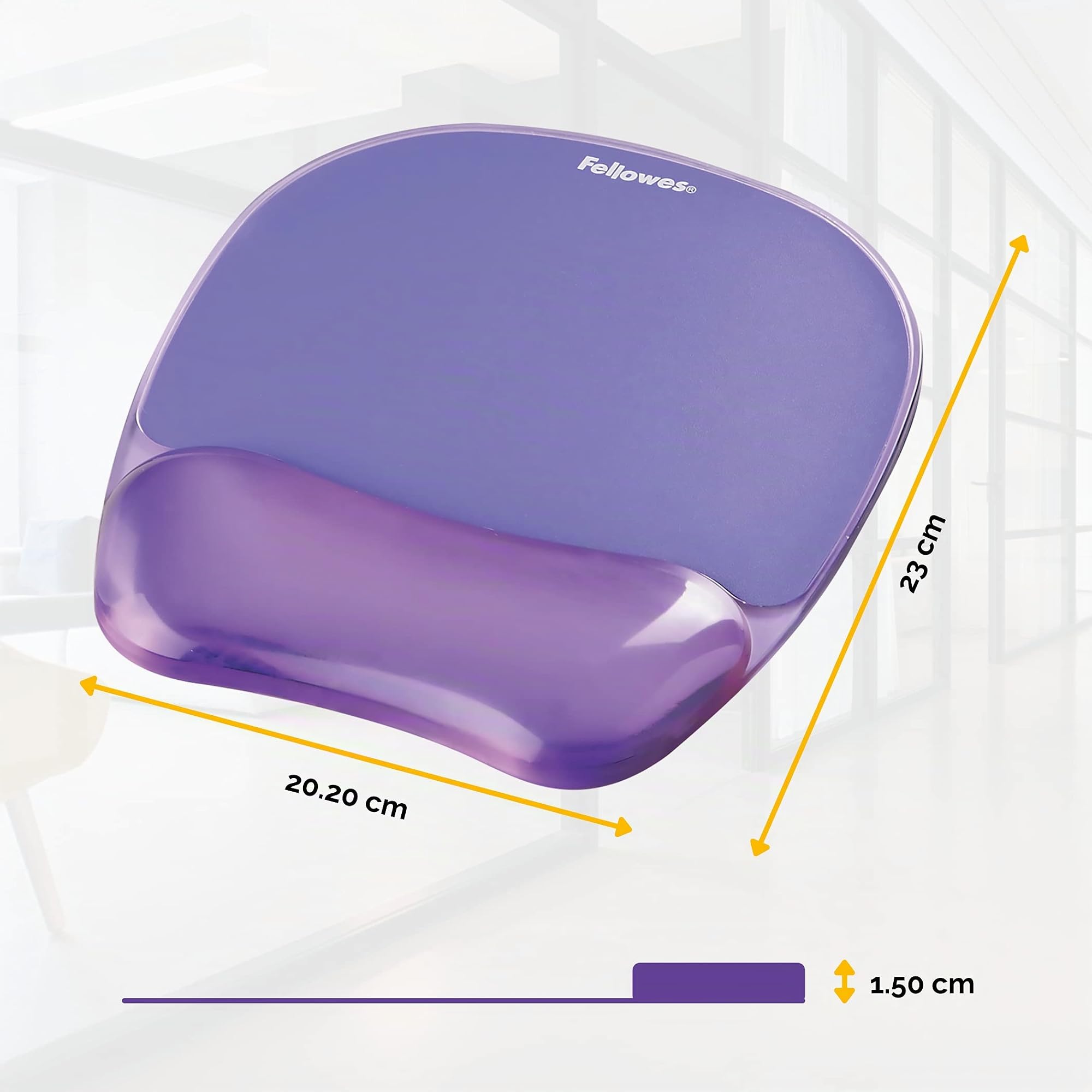 fellowes-crystal-gel-tapis-de-souris-ergonomique-repose-poignet-violet image 3