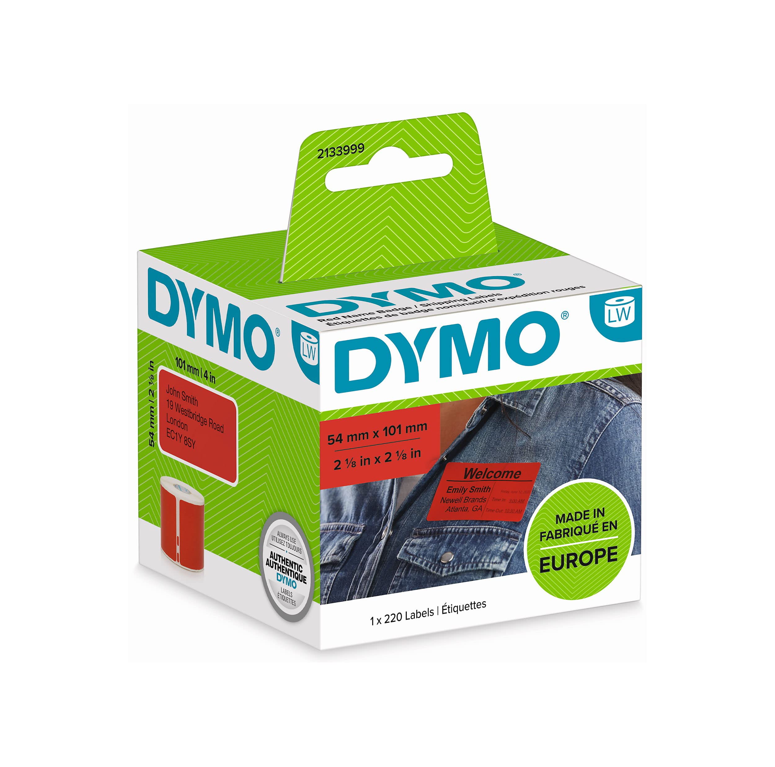dymo-labelwriter-grandes-tiquettes-jaunes-54-x-101-mm-rouleau-de-220-tiquettes image 6