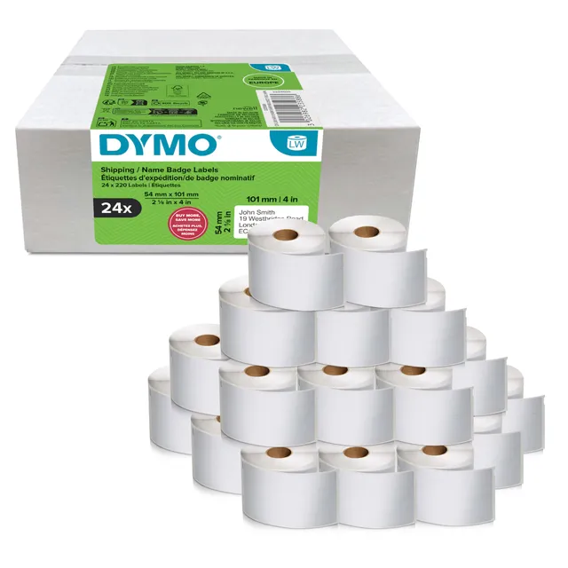 dymo-labelwriter-grandes-tiquettes-exp-dition-et-badges-54-mm-x-101-mm-24-roulea image 1