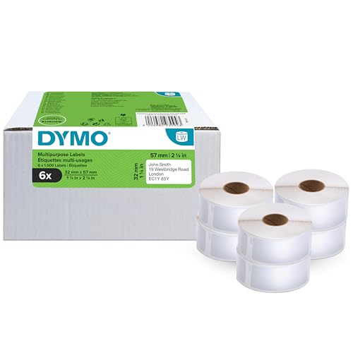 dymo-labelwriter-tiquettes-polyvalentes-32-x-57-mm-6-rouleaux-de-1000 image 8