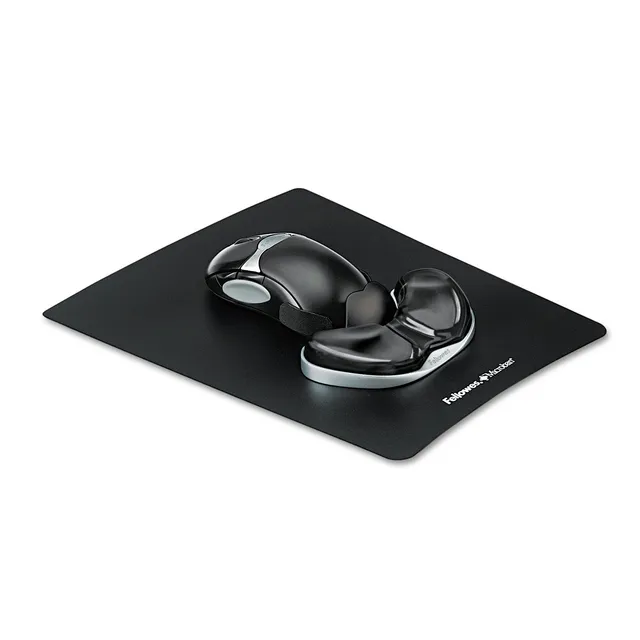 fellowes-crystals-health-v-tapis-de-souris-ergonomique-repose-paume-gel-noir image 1