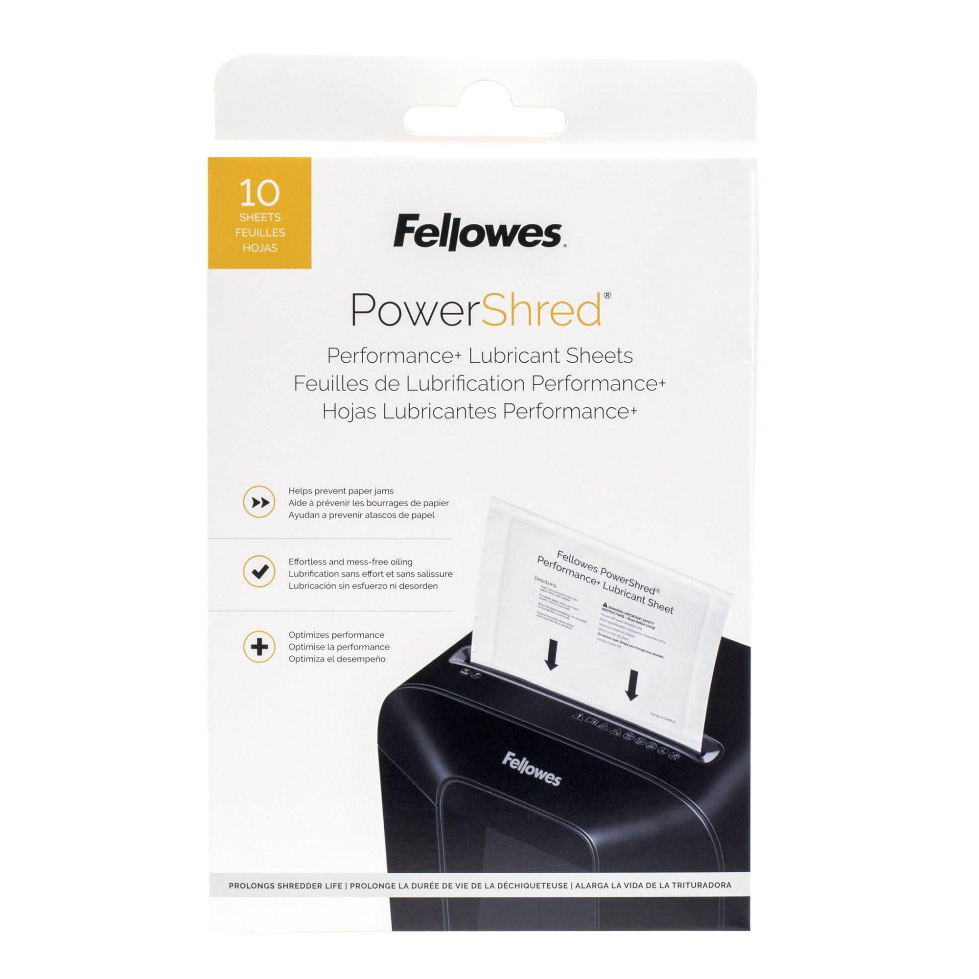 fellowes-powershred-performance-feuilles-lubrifiantes-lot-de-10 image 2