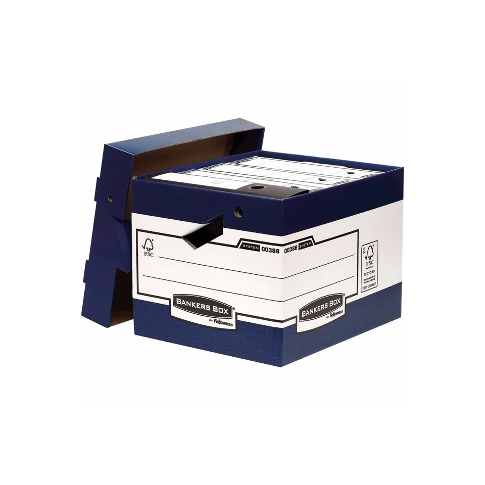 bankers-box-fellowes-system-flip-top-caisses-d-archivage-charge-lourde-lot-de-10 image 1