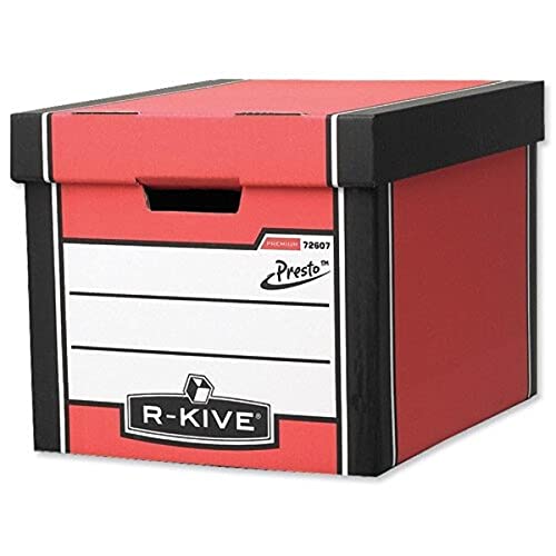 fellowes-r-kive-presto-bo-te-de-rangement-rouge-blanc-pour-documents-a4 image 2