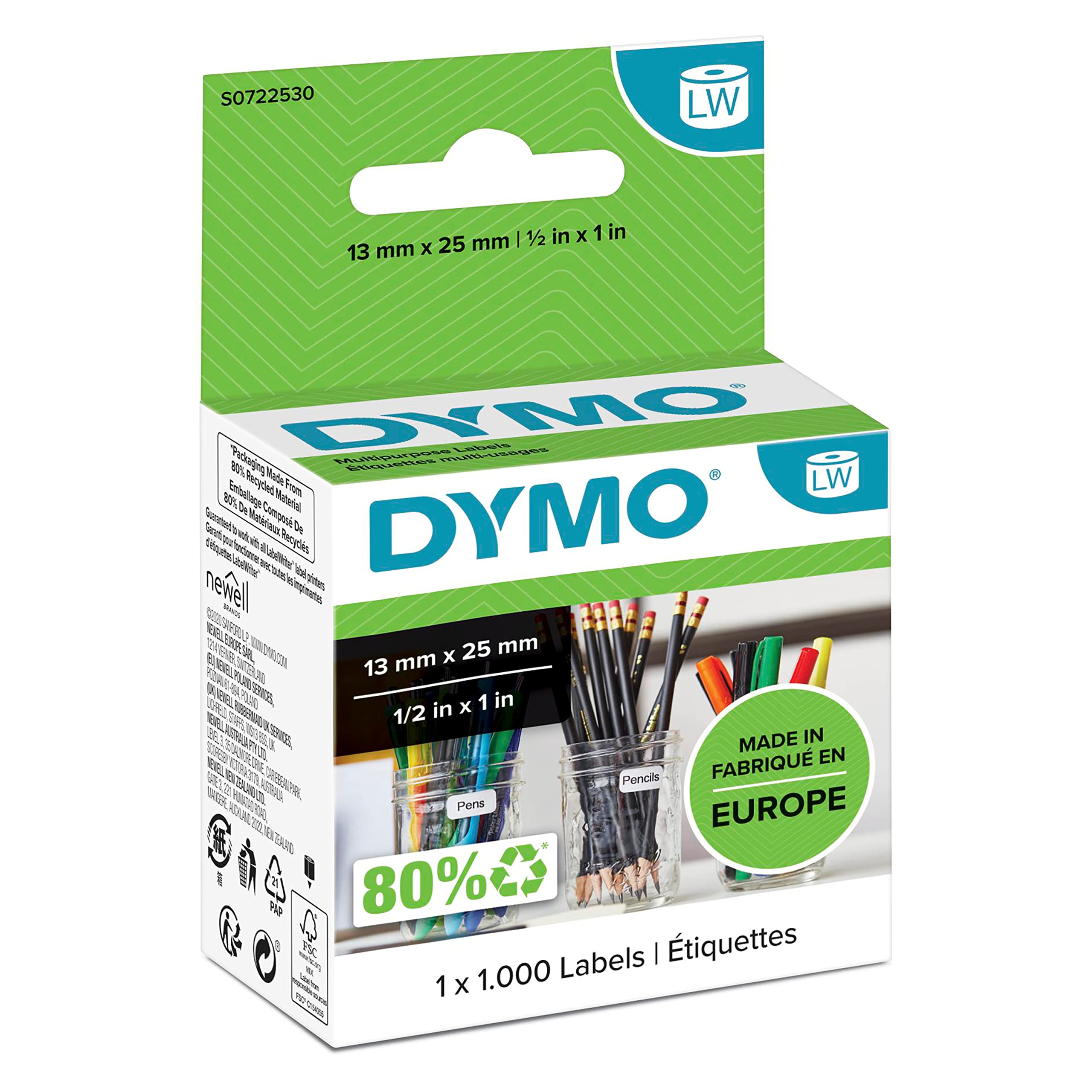 dymo-11353-rouleau-1000-tiquettes-adh-sif-d-collable-25-x-13-mm image 1