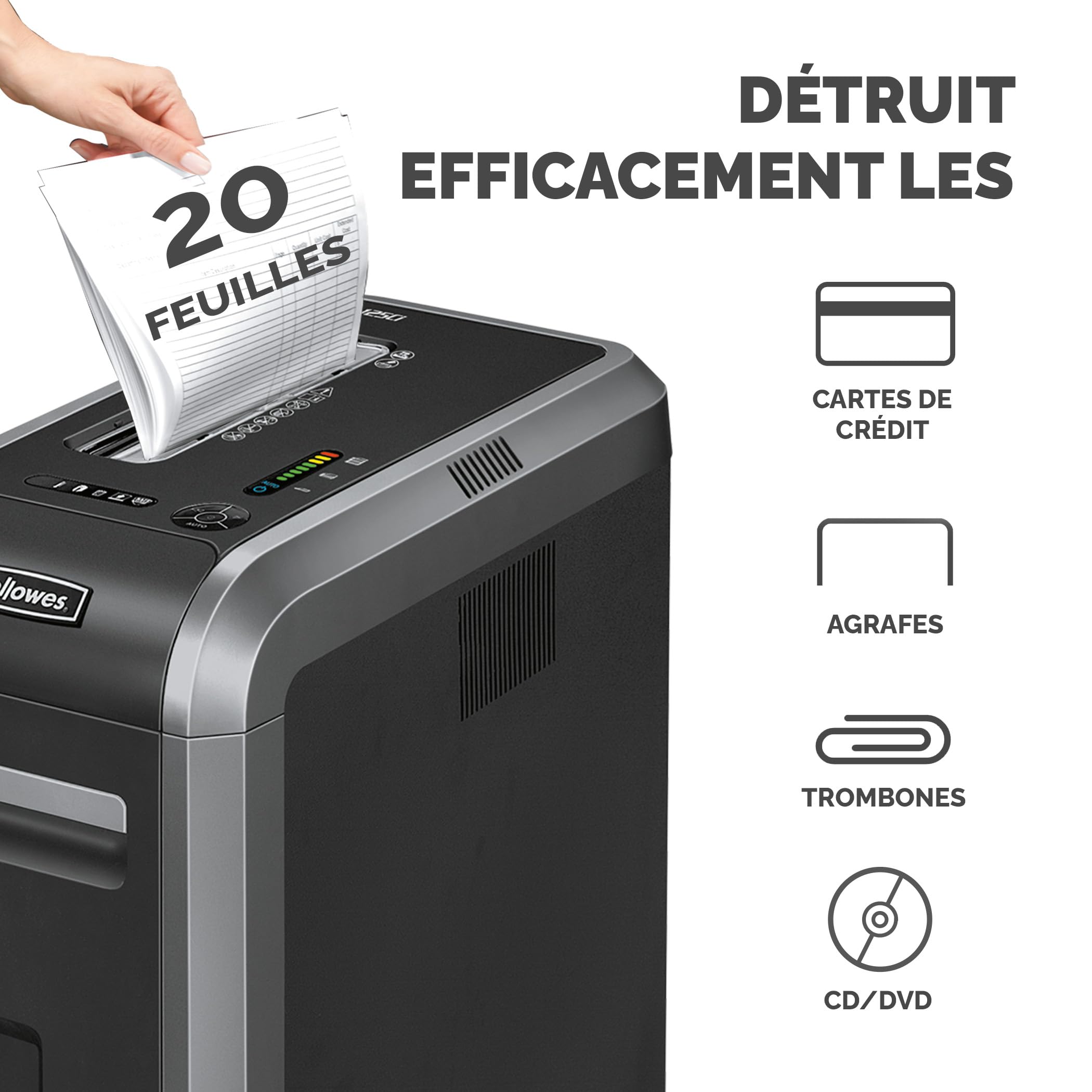 fellowes-powershred-125ci-destructeur-coupe-crois-e-20-feuilles-p-4-noir-anti-bo image 3