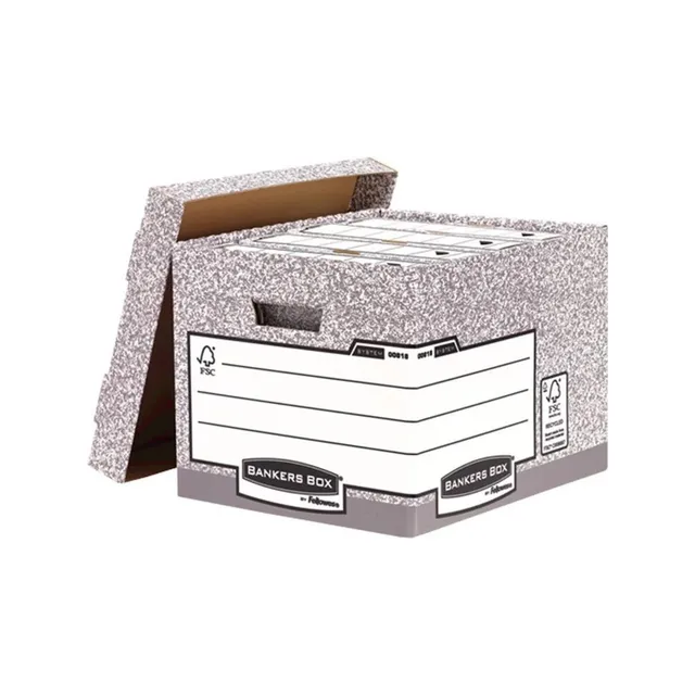 fellowes-bankers-box-system-0081801-bo-te-d-archives-lot-de-10-gris image 1