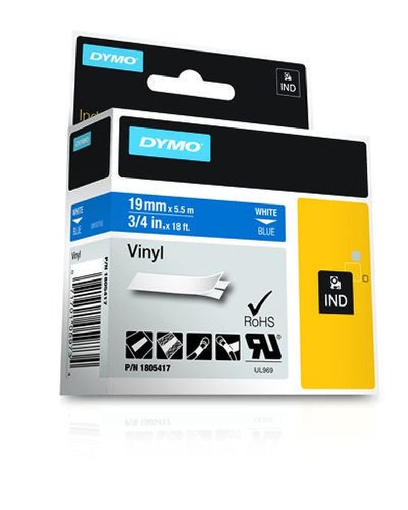 dymo-1805437-tiquettes-vinyle-rhino-12-mm-x-5-5-m-noir-sur-blanc image 4