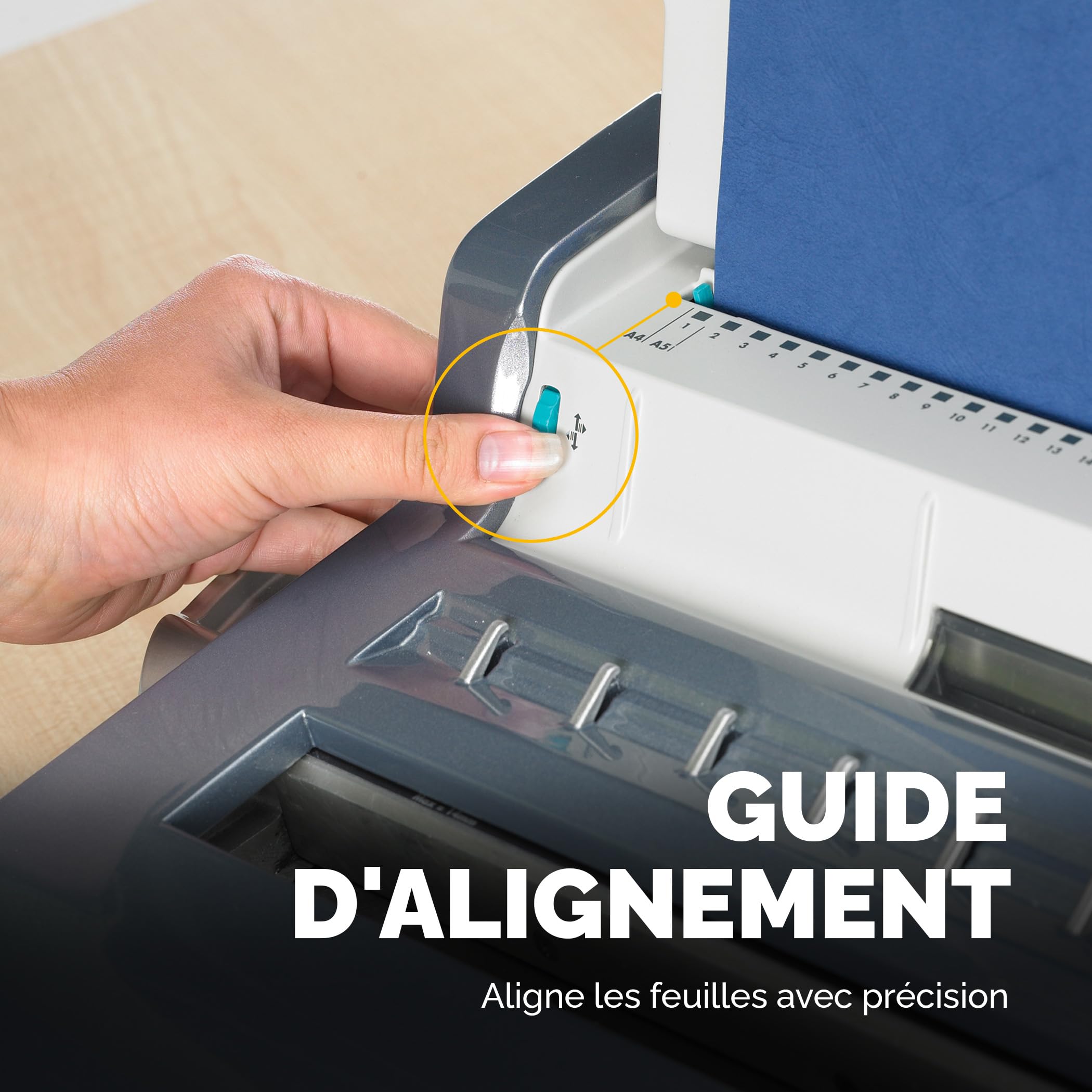 fellowes-quasar-machine-relier-anneaux-m-talliques-130-feuilles-argent image 3