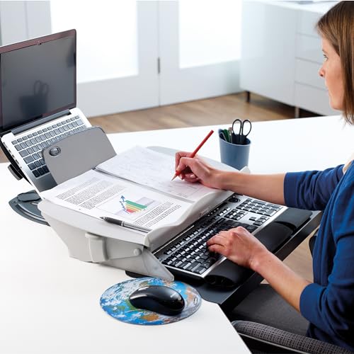fellowes-easy-glide-porte-documents-inclin-avec-rangement-noir-gris image 6