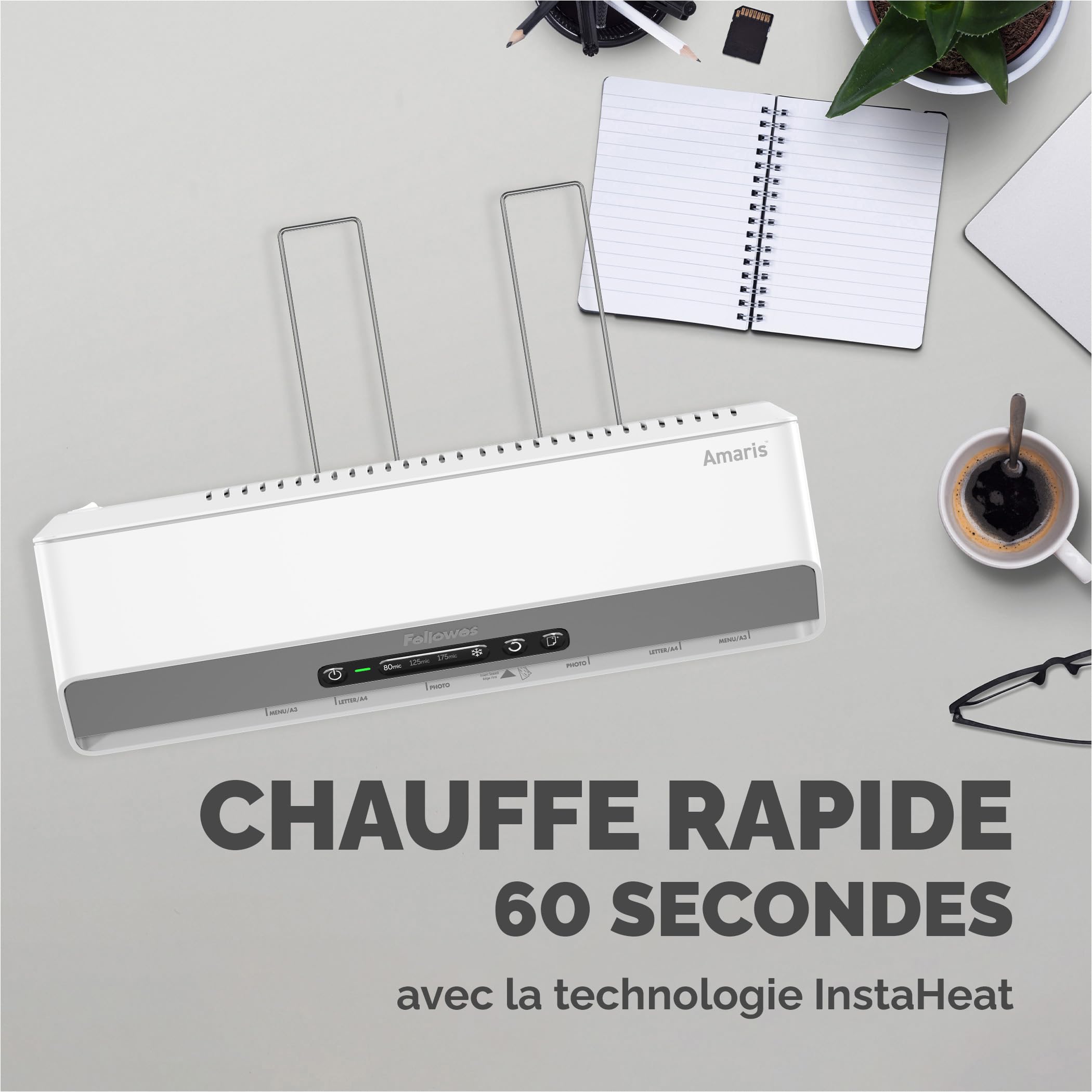 fellowes-amaris-a3-plastifieuse-80-175-microns-instaheat image 3