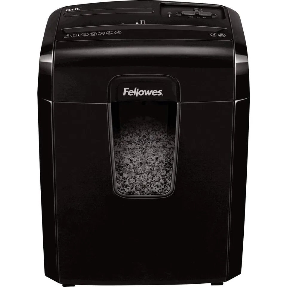 fellowes-powershred-8mc-destructeur-micro-coupe-8-feuilles-14l-noir image 1