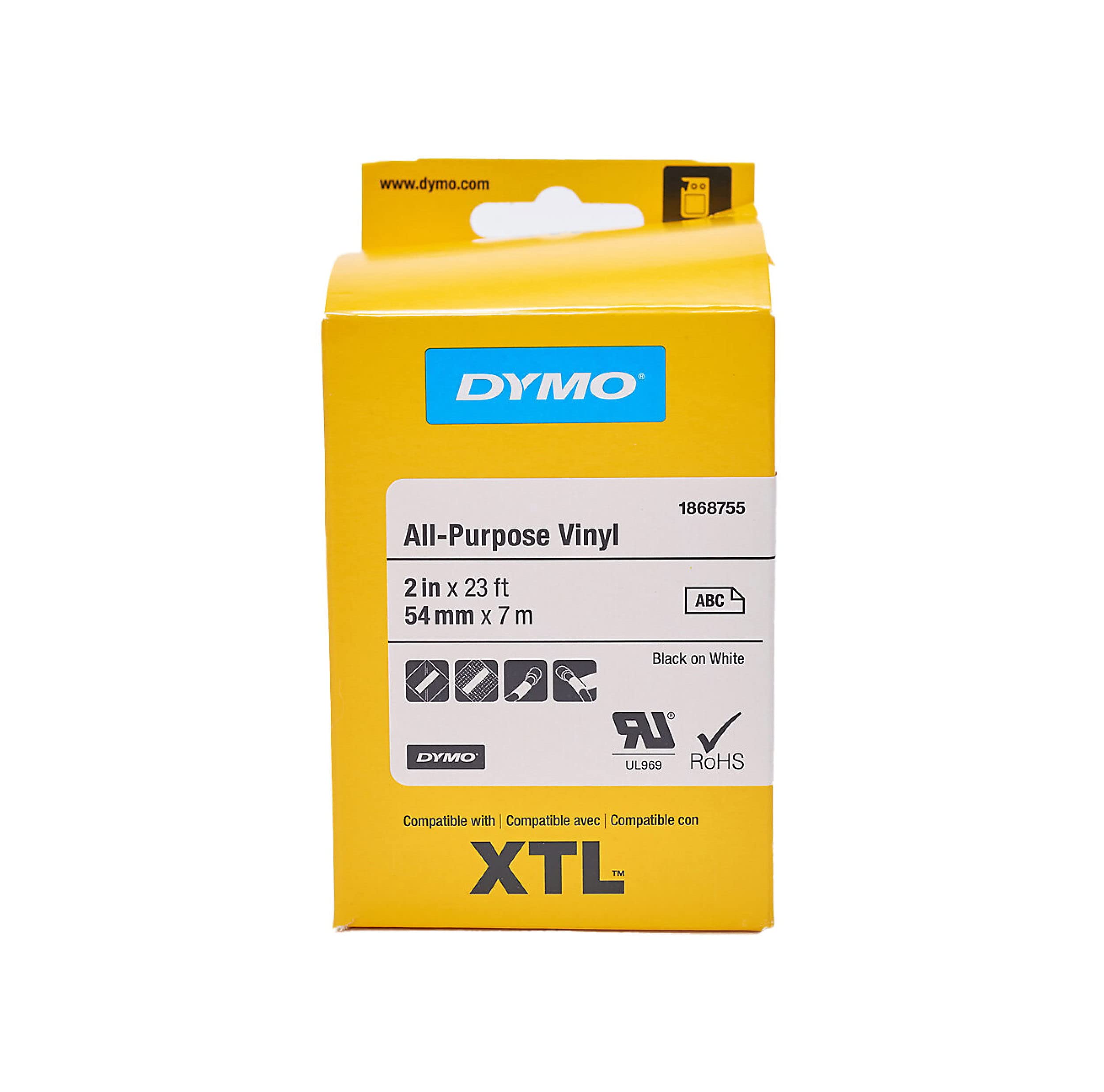 dymo-xtl-cassette-vinyle-54-mm-x-7-m-noir-sur-blanc image 2