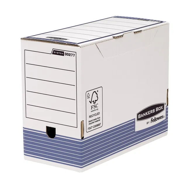 fellowes-bankers-box-system-bo-te-archives-a4-150-mm-blanc-bleu-lot-de-10 image 1