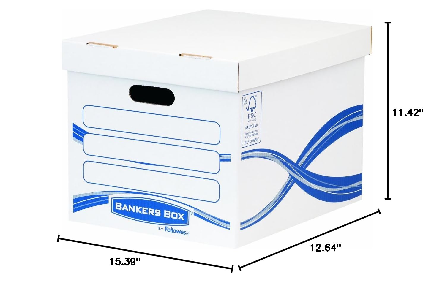 fellowes-bankers-basic-caisses-archives-standard-blanc-bleu-x10 image 4