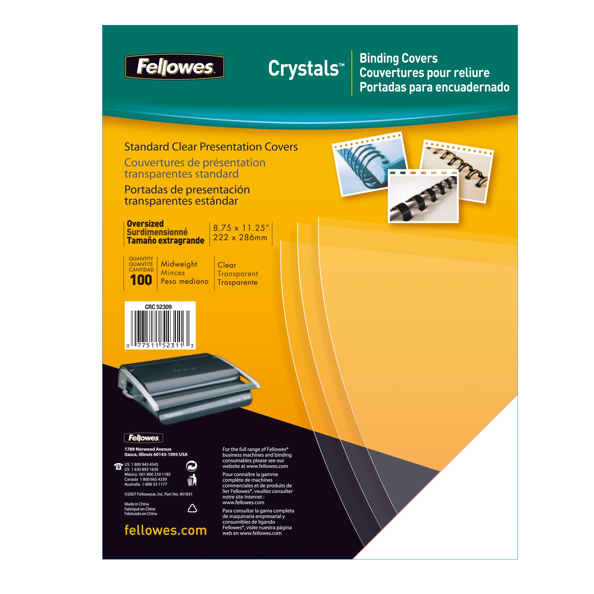 fellowes-couvertures-de-reliure-pvc-transparent-a4-200-microns-pack-de-100 image 8