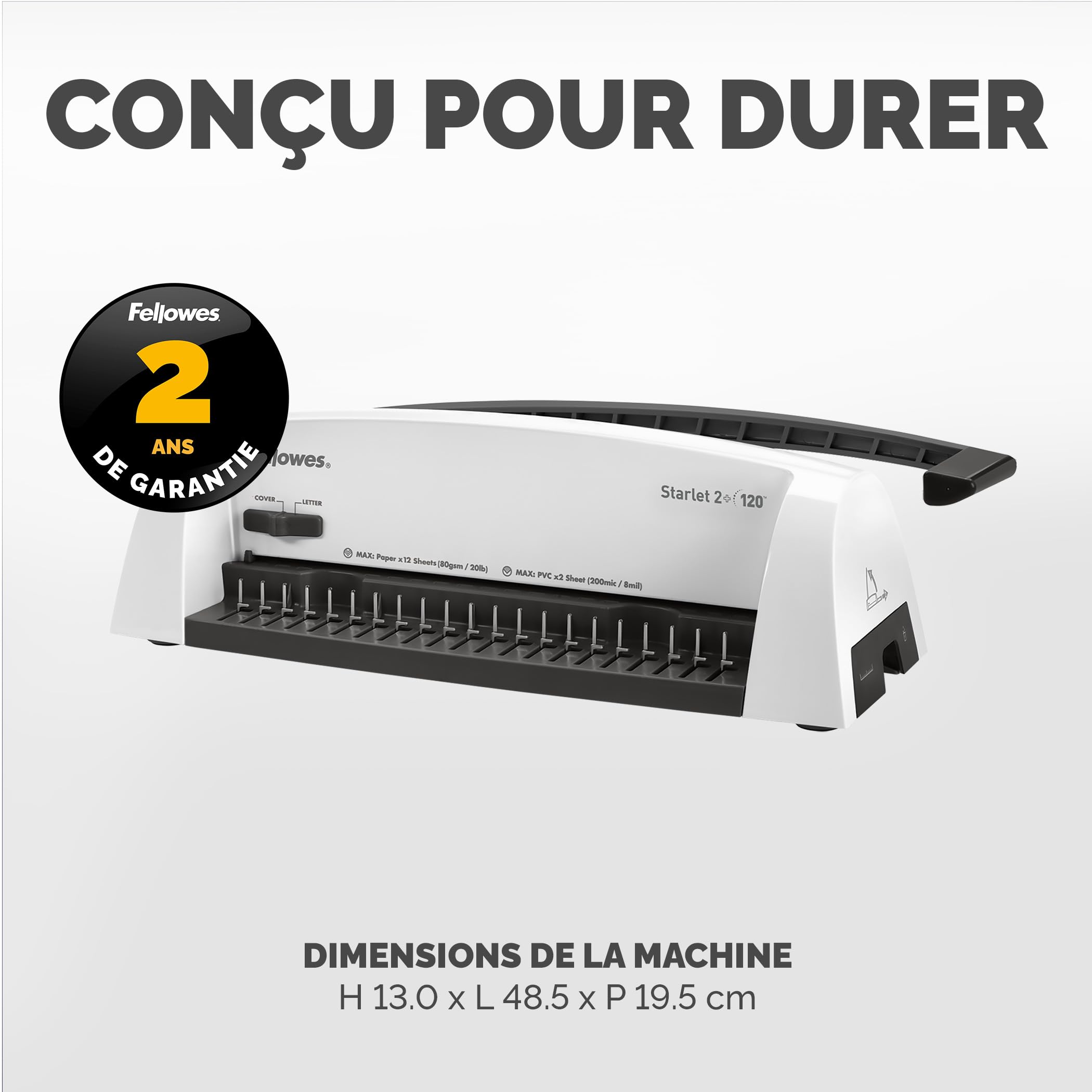 fellowes-starlet-2-machine-relier-manuelle-anneaux-plastique-a4 image 8