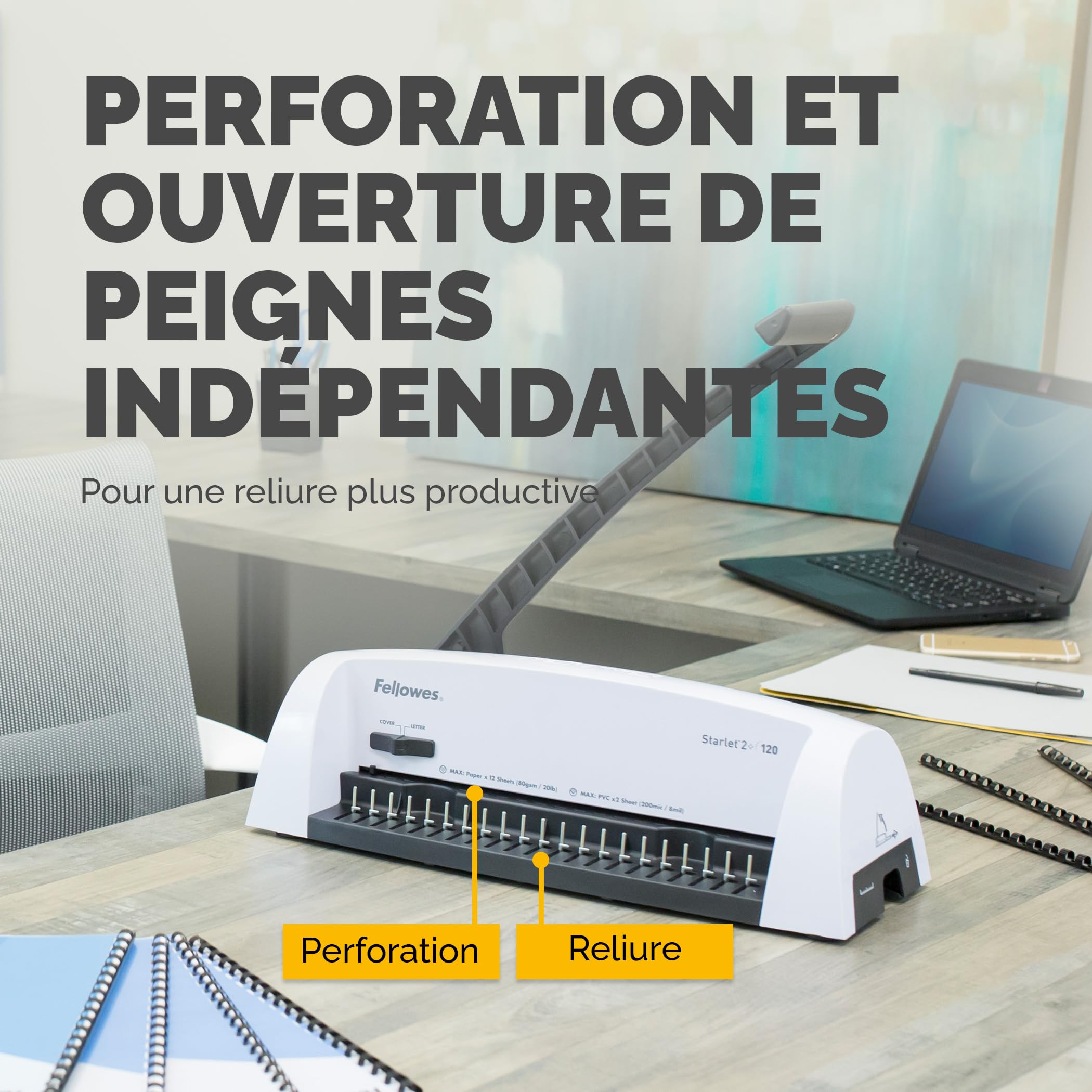 fellowes-starlet-2-machine-relier-manuelle-anneaux-plastique-a4 image 4