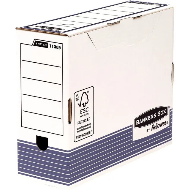 fellowes-bankers-box-system-bo-te-d-archives-a4-dos-10-cm-bleu-lot-de-10 image 1