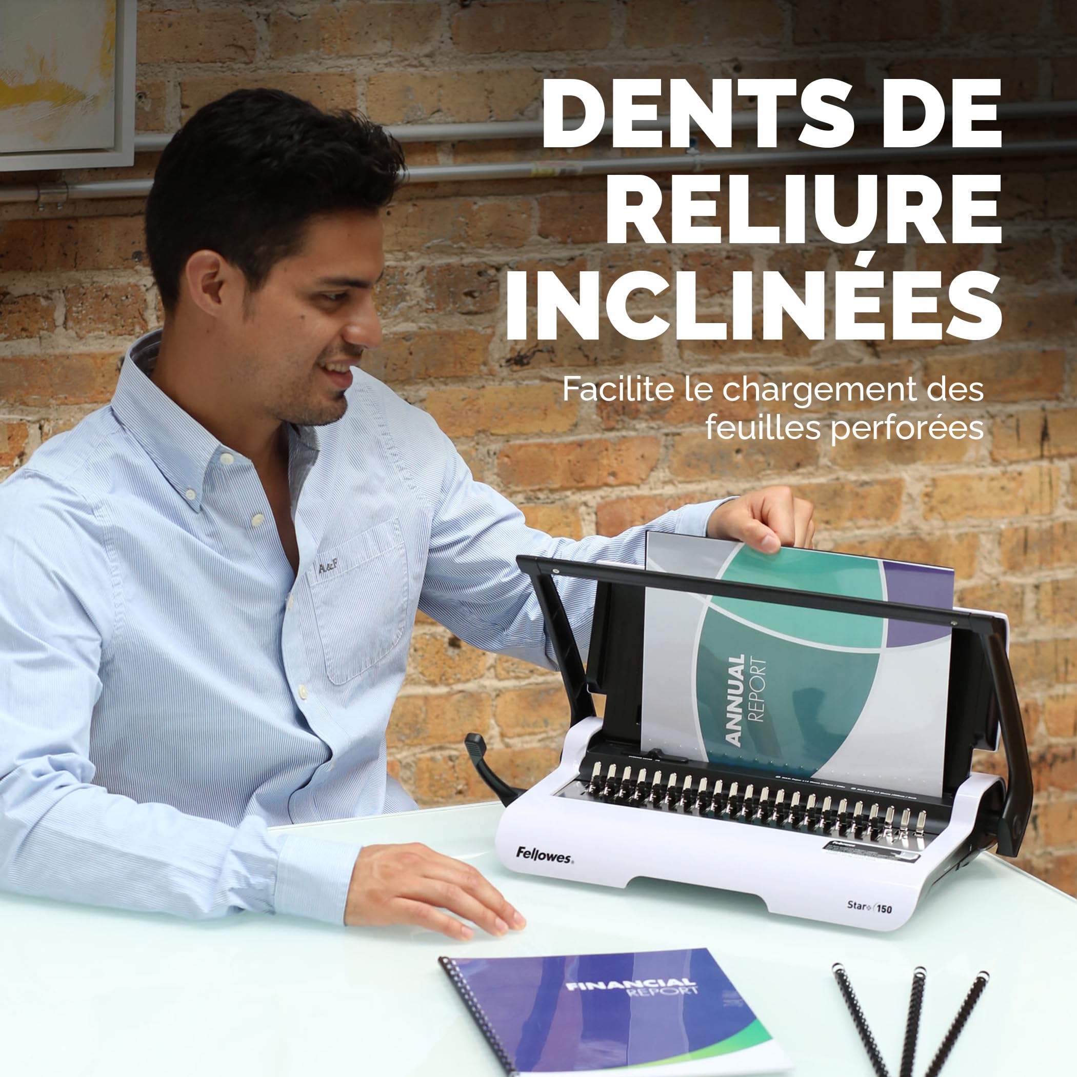 fellowes-star-machine-relier-anneaux-plastique-15-feuilles-150-feuilles-a4 image 4