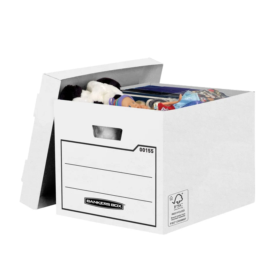 fellowes-bankers-box-bo-te-de-rangement-multi-usage-blanche-lot-de-10 image 1