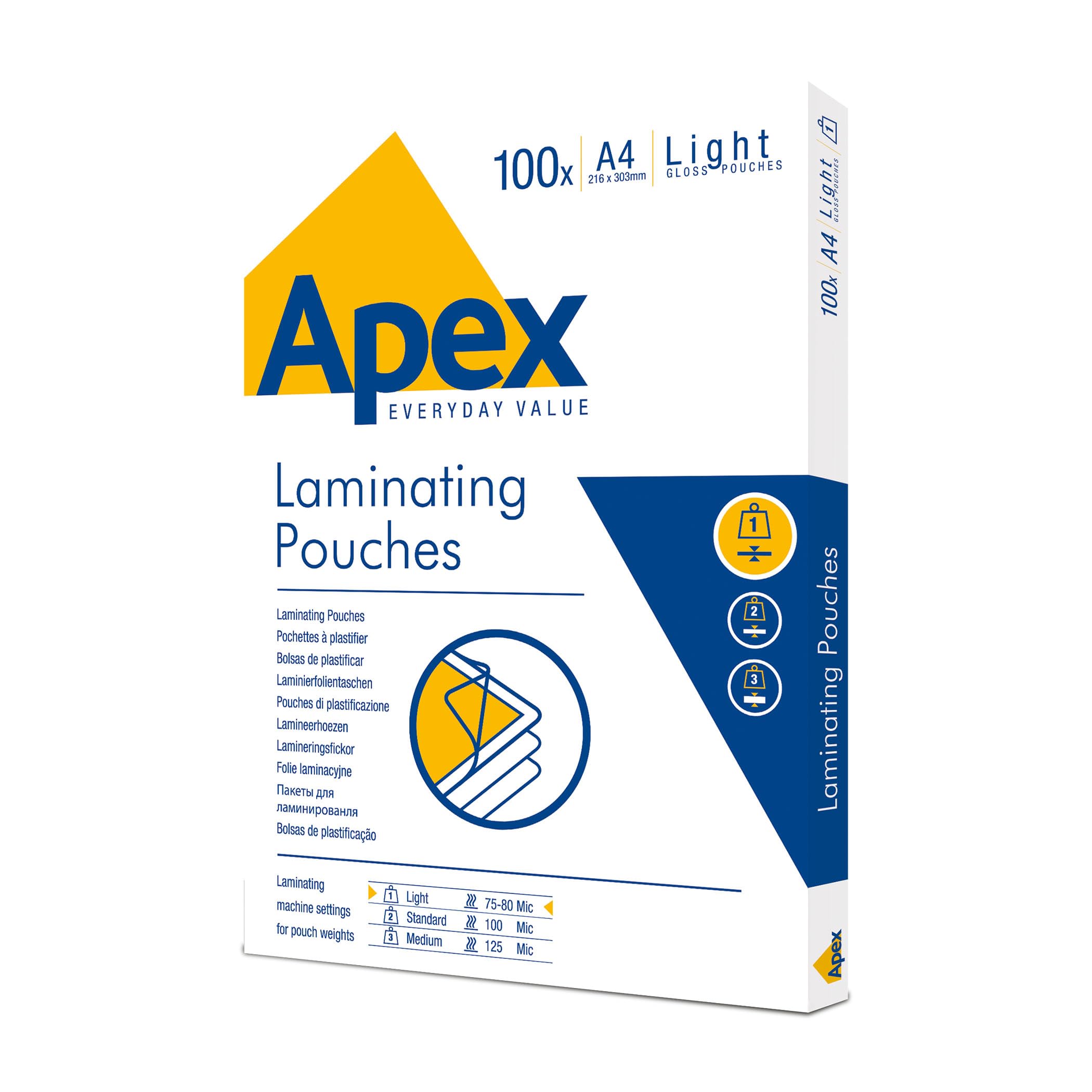 fellowes-apex-lot-200-pochettes-plastifier-a4-160-microns-brillant image 5