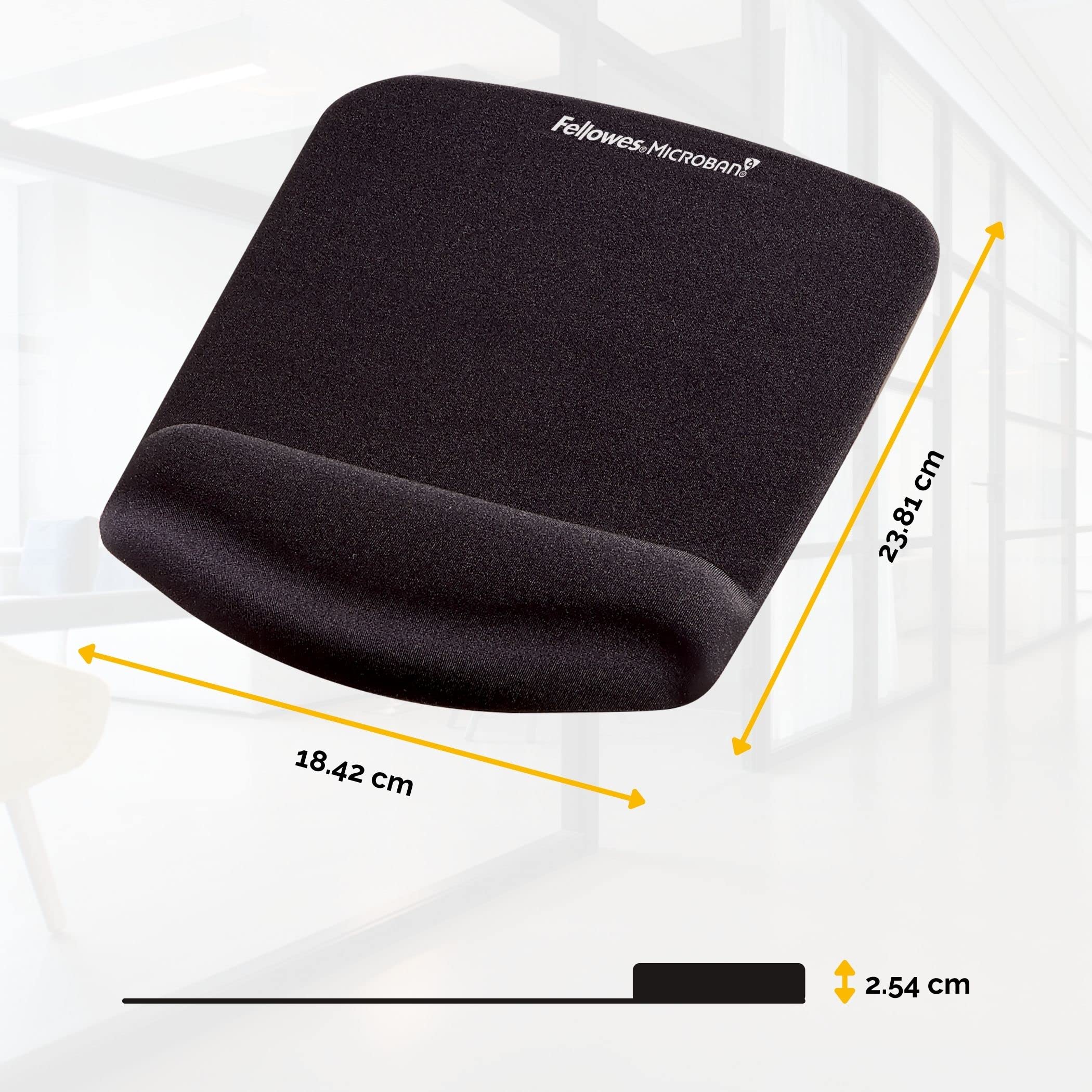 fellowes-plushtouch-tapis-de-souris-repose-poignet-m-moire-de-forme-noir image 2
