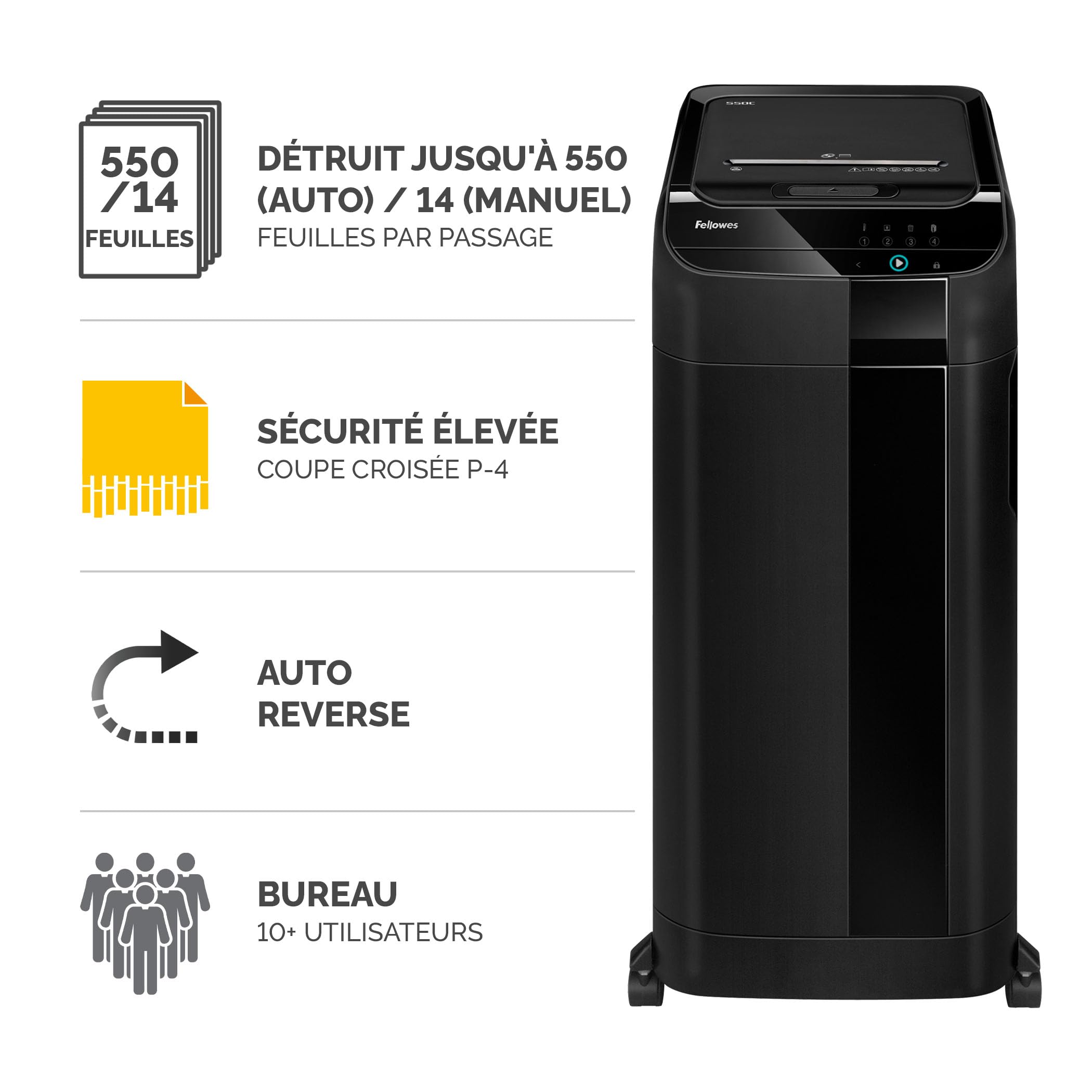 fellowes-automax-550c-destructeur-de-papier-coupe-crois-e-550-feuilles-noir image 2