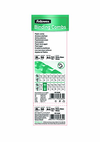 fellowes-5348204-pack-de-50-anneaux-plastiques-25-mm-blanc-a4-21-boucles image 7