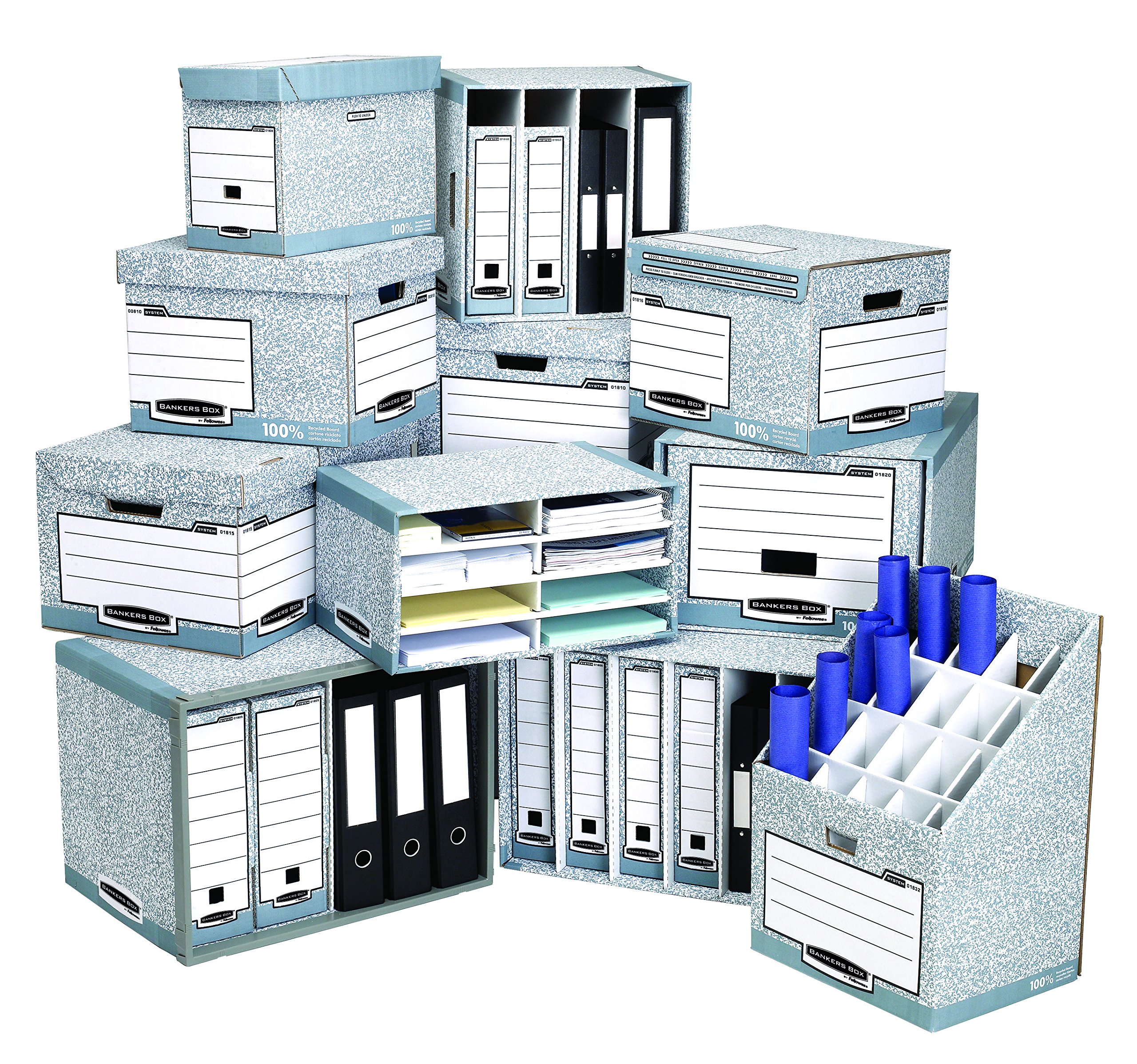 bankers-box-by-fellowes-0023701-bo-te-d-archives-folio-dos-8-cm-lot-de-10 image 3