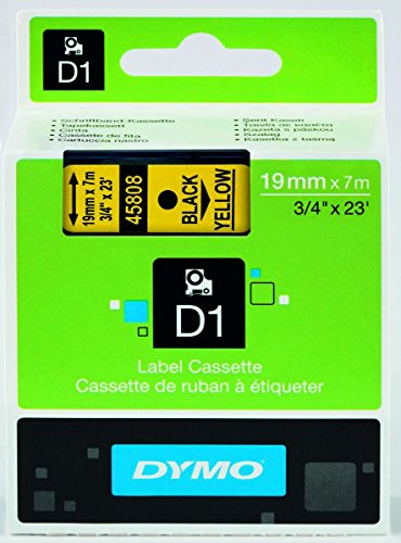 dymo-d1-45808-ruban-tiqueteuse-19-mm-noir-sur-jaune image 2