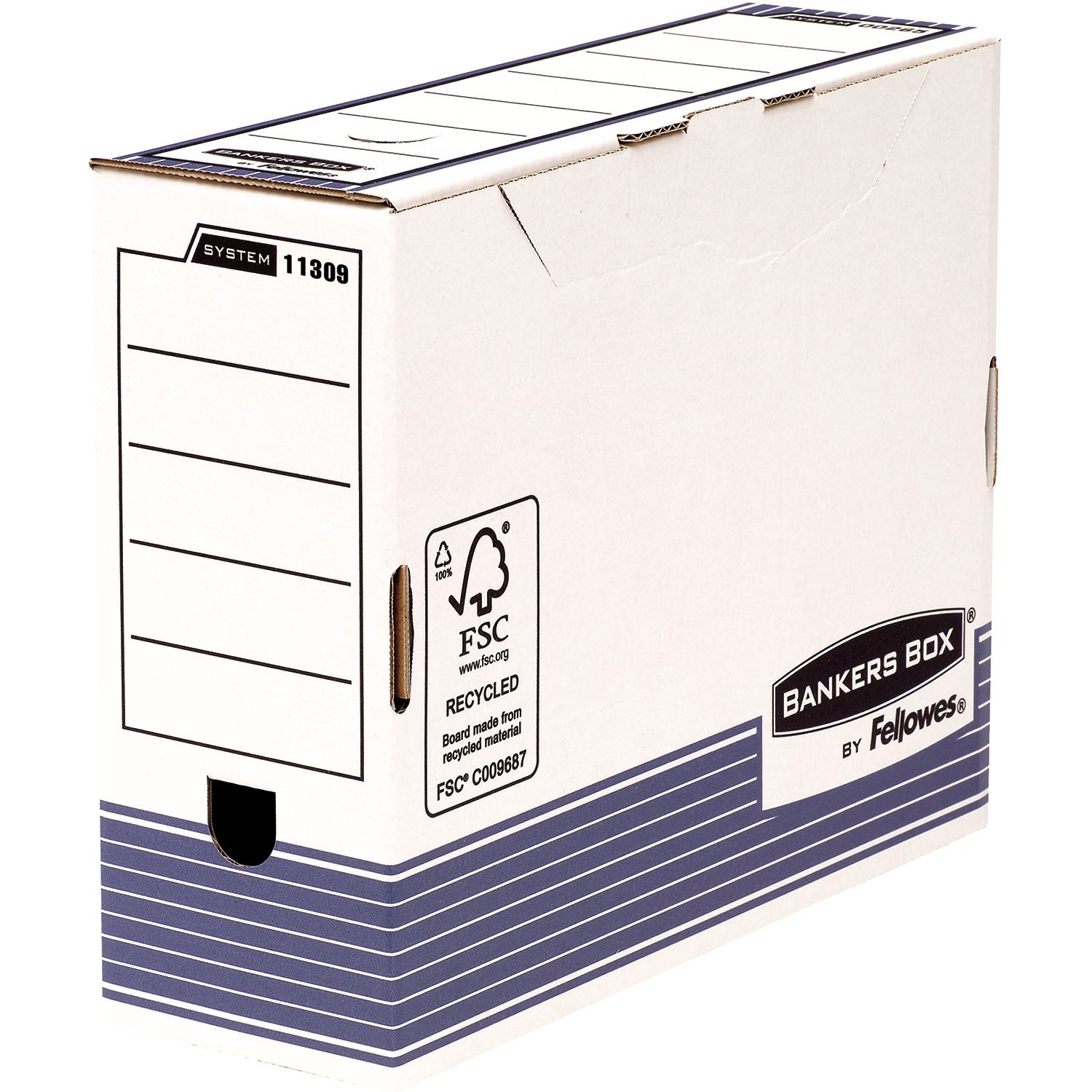fellowes-bankers-box-system-bo-te-d-archives-a4-dos-10-cm-bleu-lot-de-10 image 1