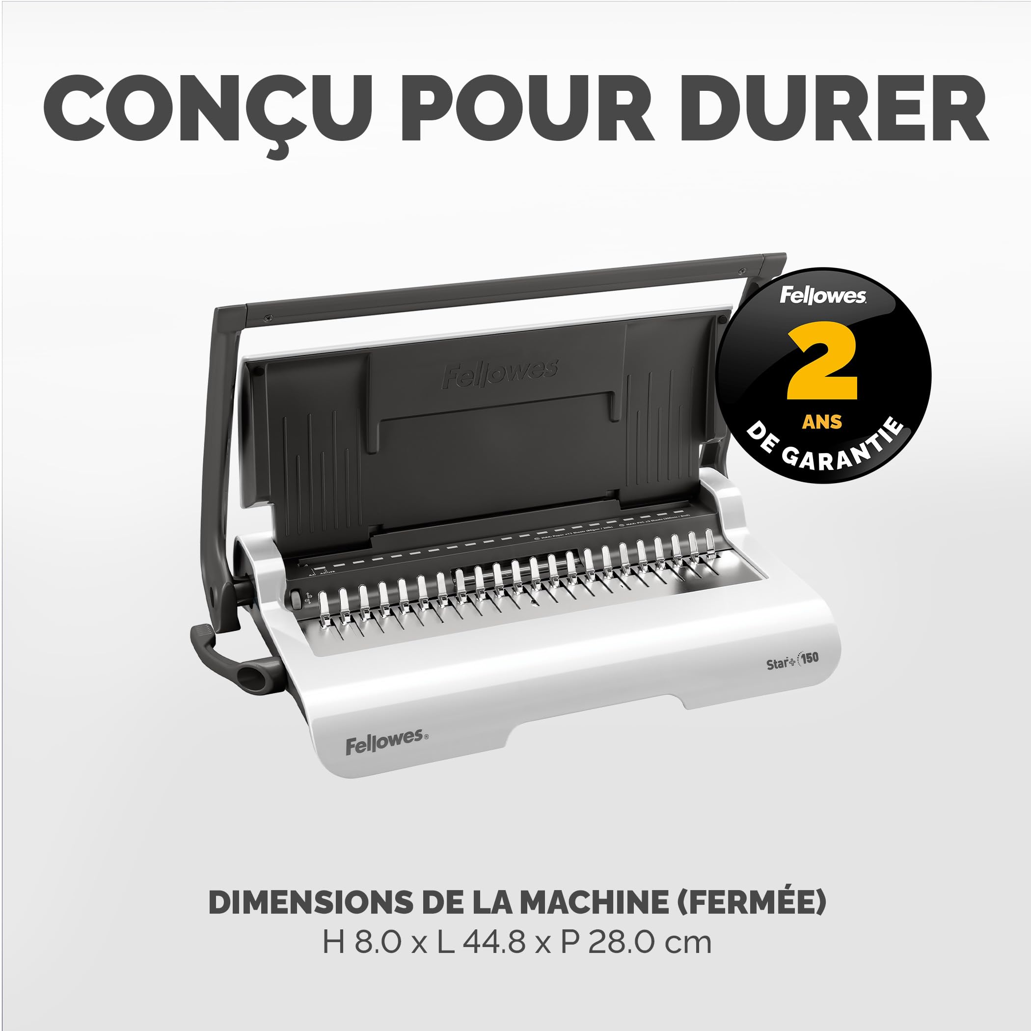 fellowes-star-machine-relier-anneaux-plastique-15-feuilles-150-feuilles-a4 image 8