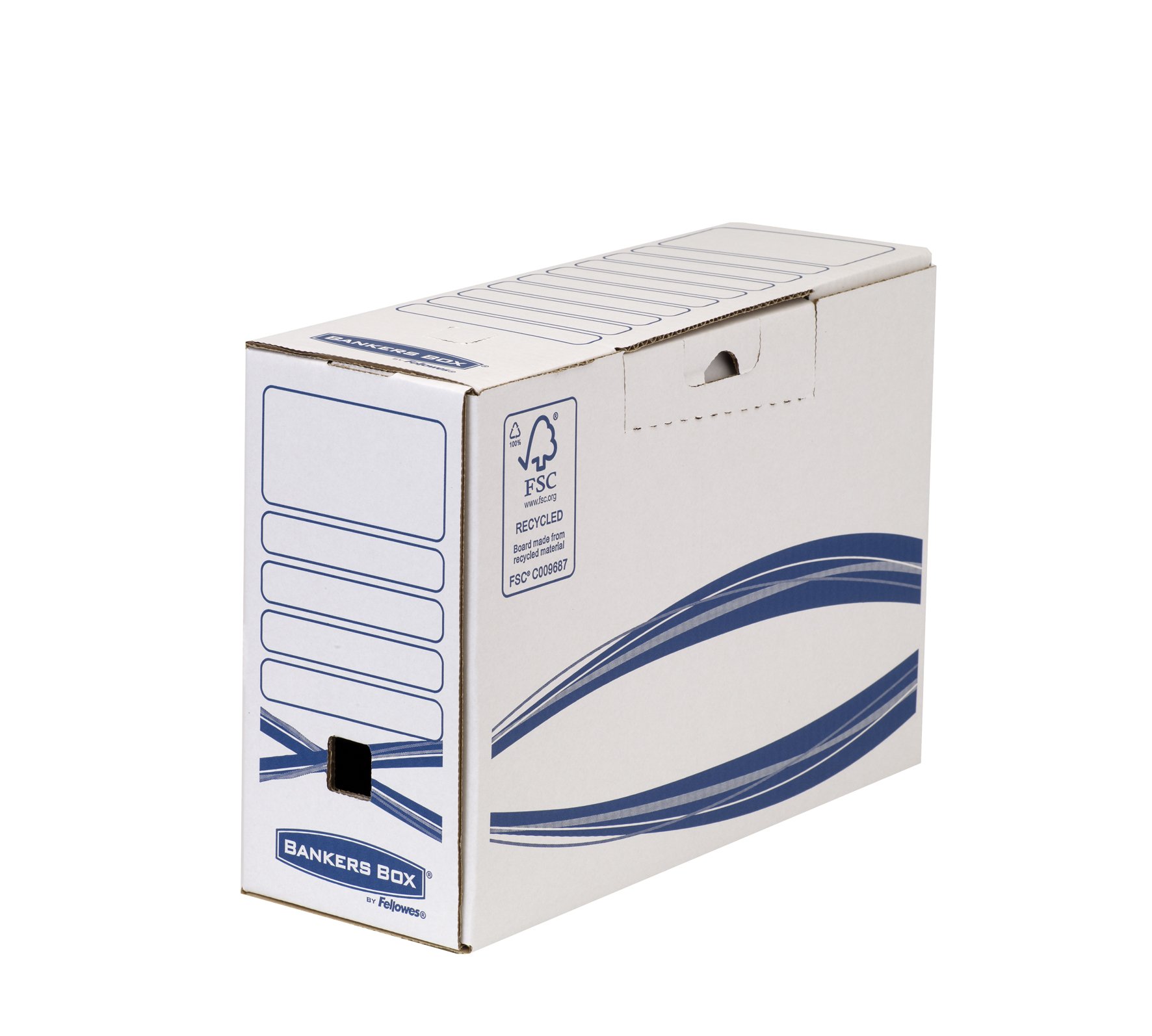 fellowes-bankers-box-basic-bo-te-archives-folio-123-mm-lot-de-20-blanc-bleu image 1