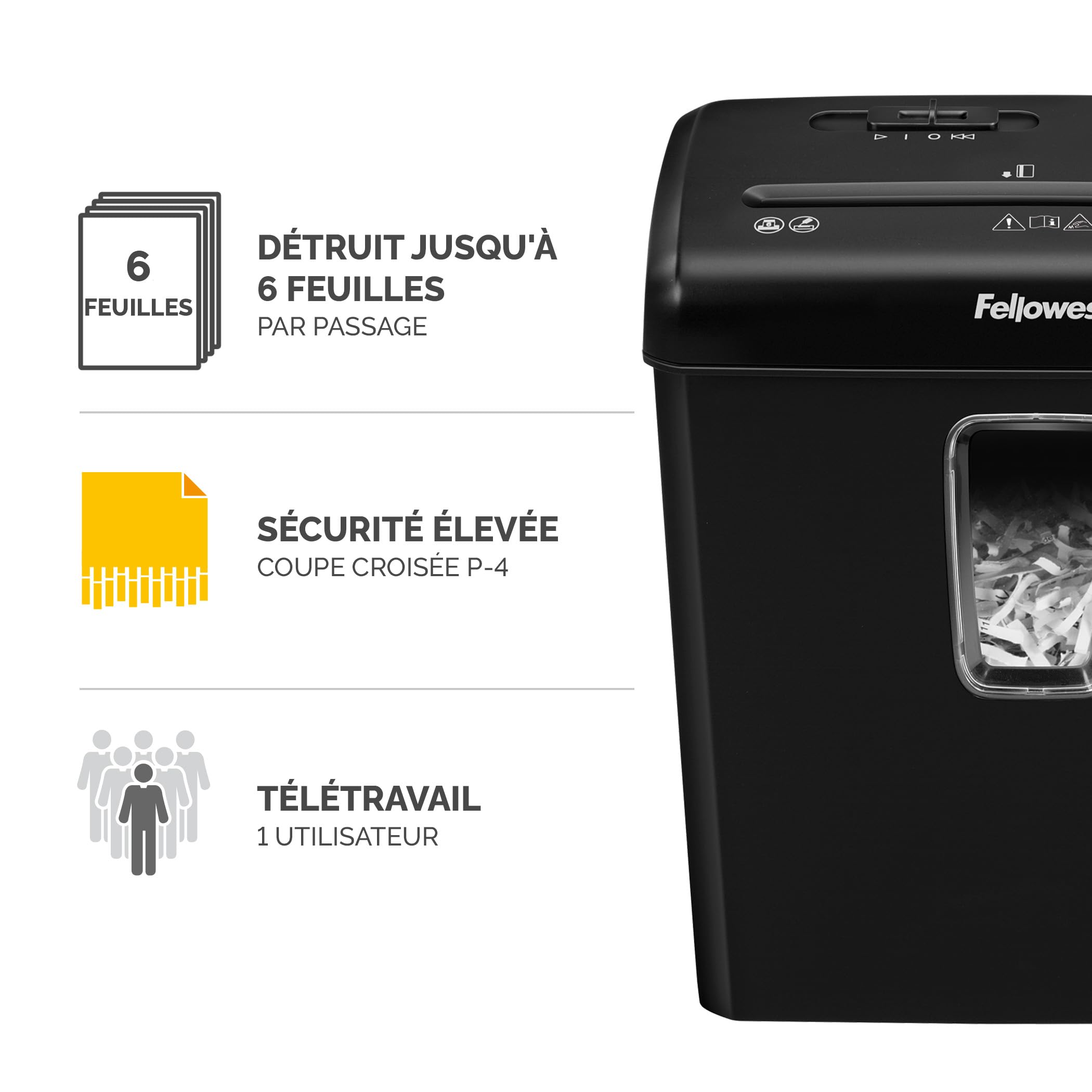 fellowes-powershred-fs-6c-destructeur-de-documents-coupe-crois-e-p-4 image 2