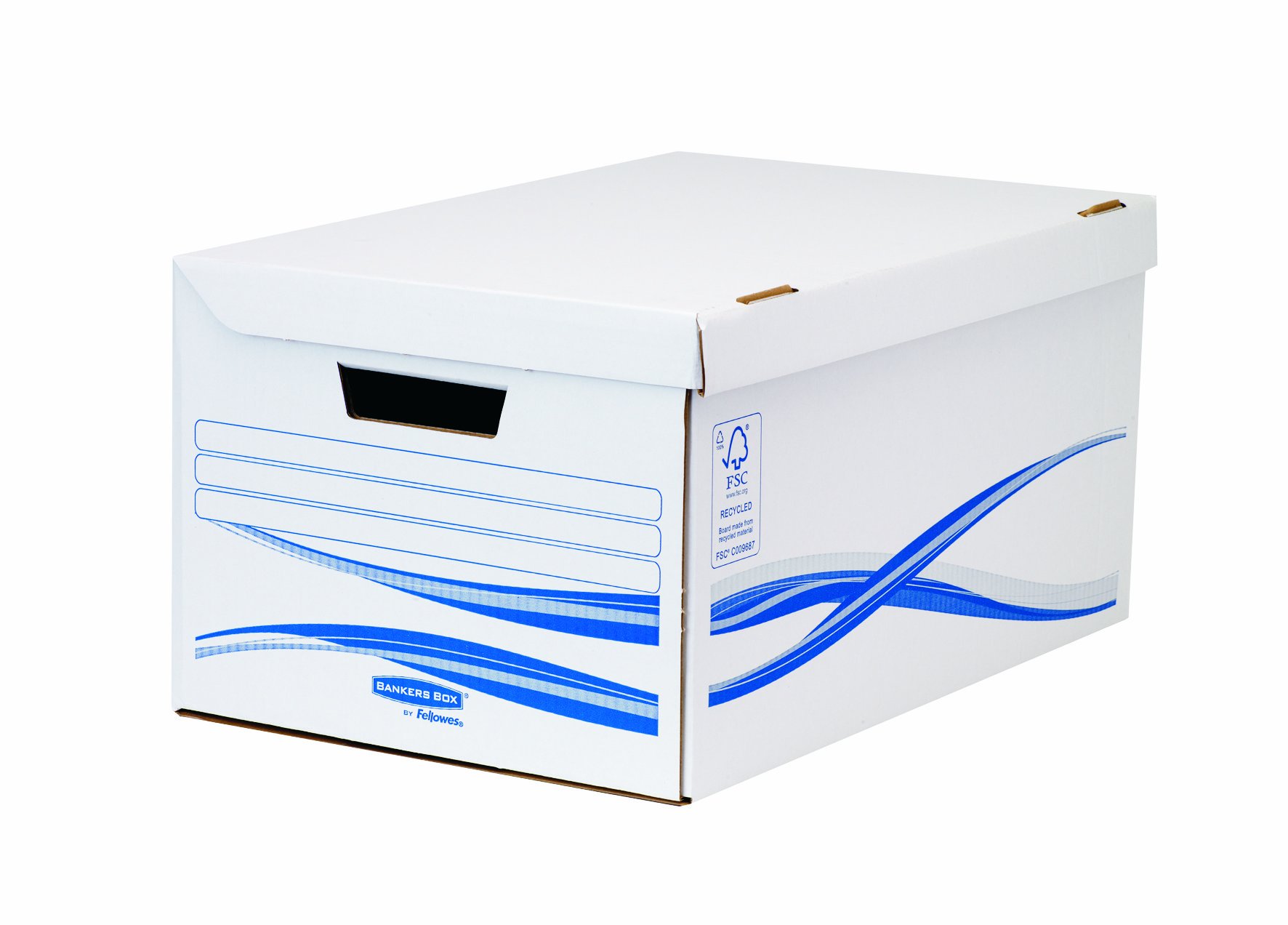 fellowes-bankers-box-basic-lot-de-10-conteneurs-flip-top-blanc-bleu image 3